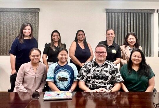 GTC Elementary School's Raena Camacho and Melisa Mendez, San Vicente Elementary School's Paulette Tomokane and Ana Guerrero, Garapan Elementary School's Derwin Johnson and Jacklyn Quitugua, and William S. Reyes Elementary School's Dr. Lyn Mendiola. On Thursday, they attended virtually a meeting with the PSS Federal Program's Office facilitated by interim Director Jacqueline Che and Marian Tudela.