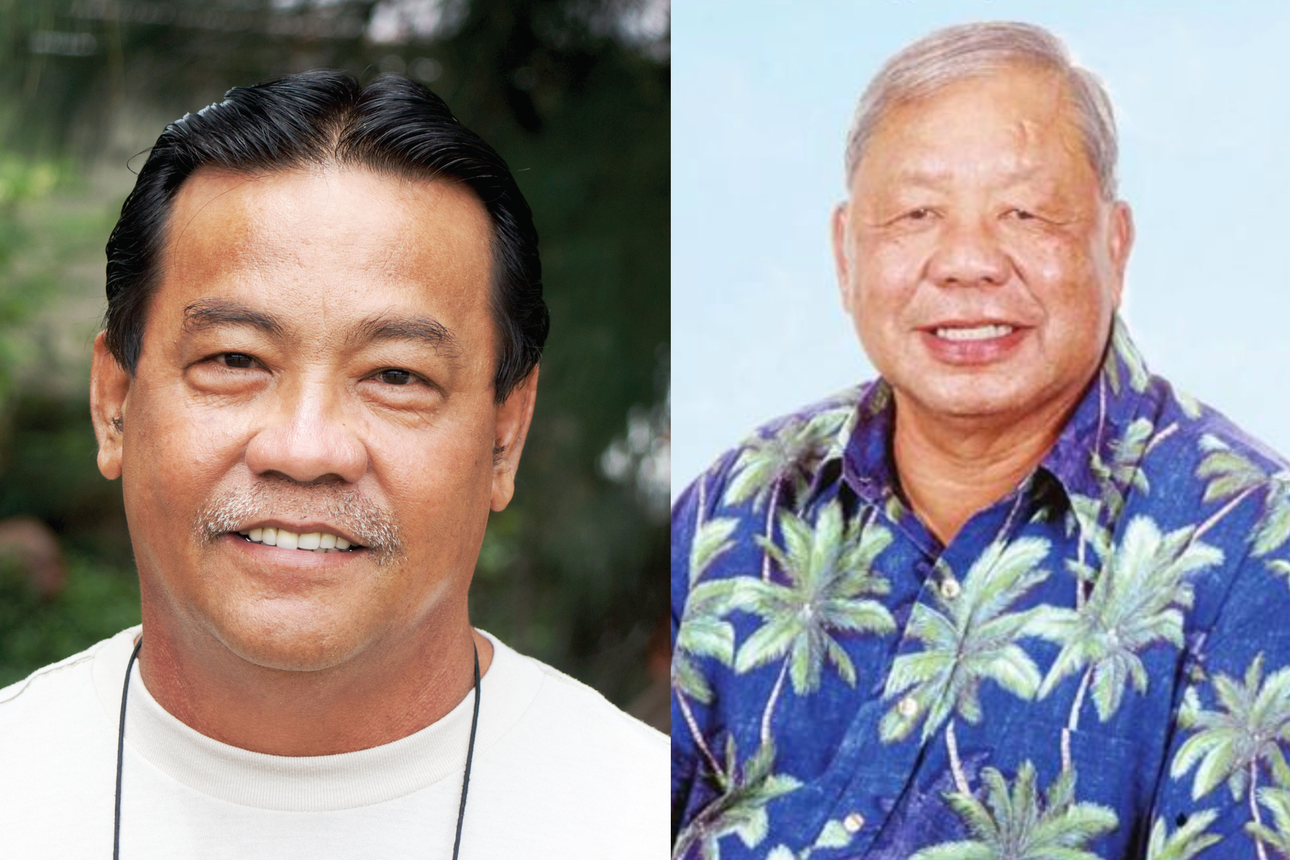 RB Camacho, left, and David M. Apatang