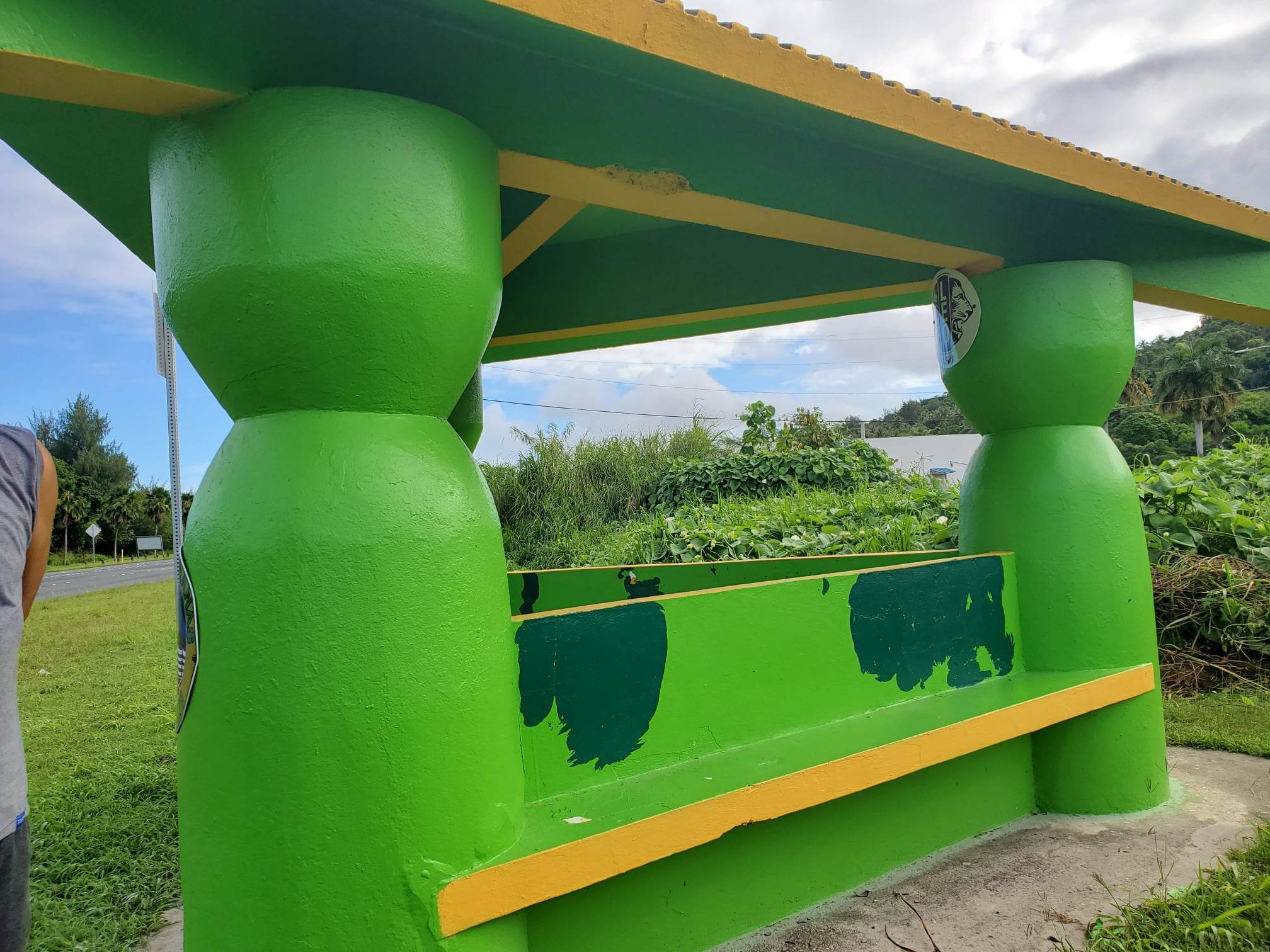 This bus shelter on lower Navy Hill was vandalized two weeks after it was renovated by the Saipan Marianas Lions Club.