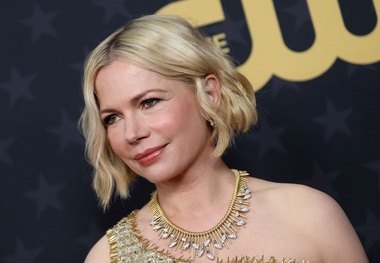 Michelle Williams arrives for the 28th annual Critics Choice Awards in Los Angeles, California, Jan. 15, 2023.