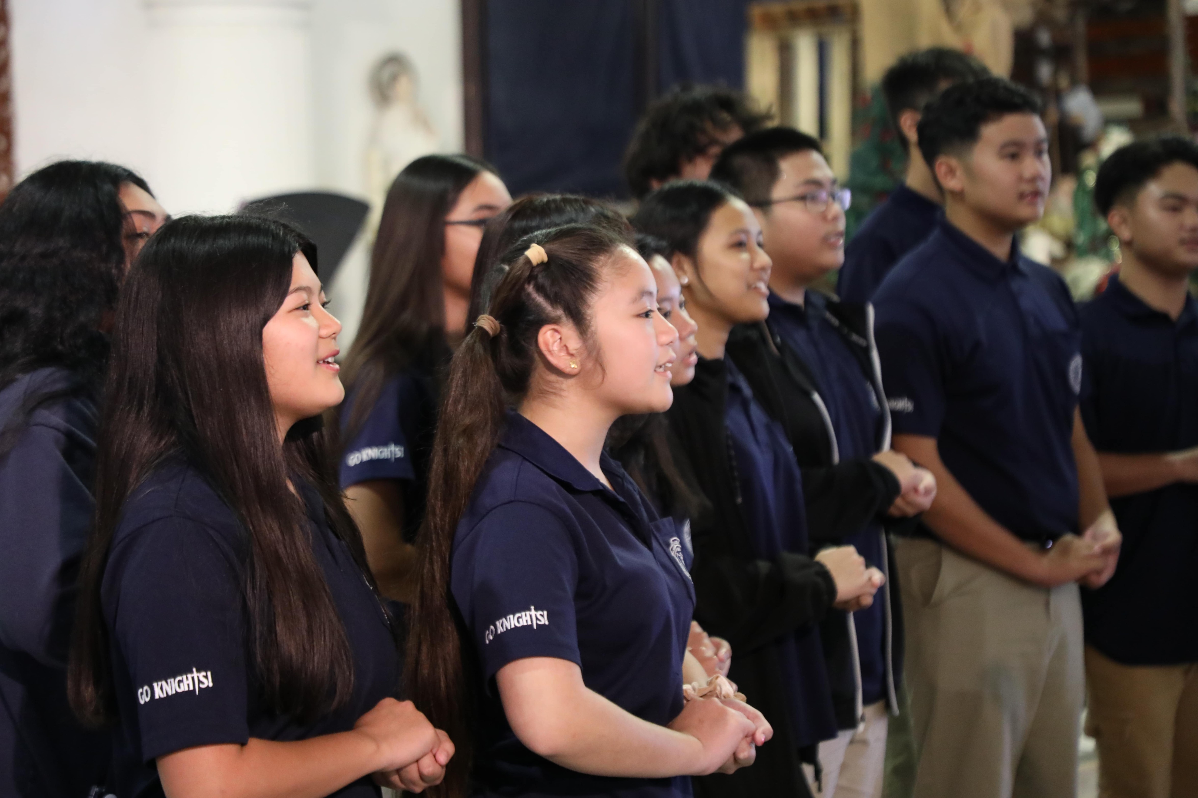 Mount Carmel School’s MCS Choir sings a variety of Christmas carols during the MCS Concert Band’s “Three Kings Concert” on Friday, Jan. 6, 2023.