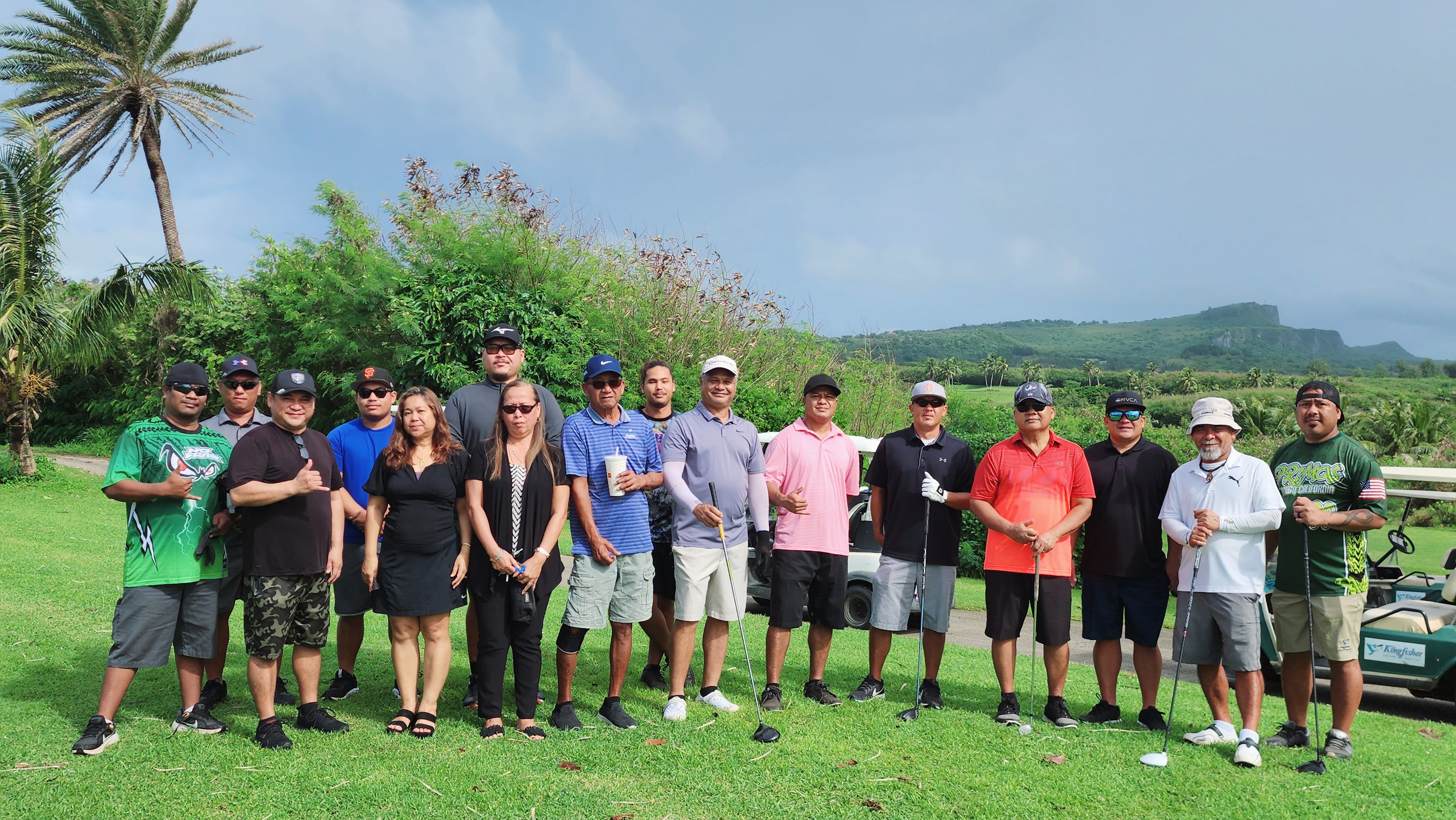 The Familia Golf Association members pose for a photo at the Kingfisher Golf Links.