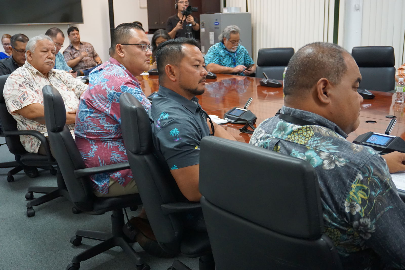 Also participating in the press conference were Rep. Roman Benavente, Sen. Donald M. Manglona, House Vice Speaker Joel Camacho, and Rep. Malcolm Omar.