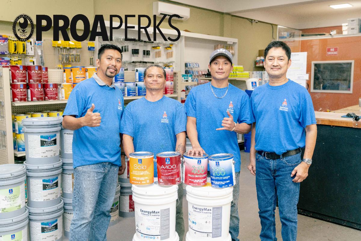 Sherwin-Williams Saipan is the latest company to sign on as a Northern Marianas College ProaPerks Partner, joining many other businesses and organizations. More information about their special promotion for ProaPerks card holders can be found at www.marianas.edu/proaperks/.