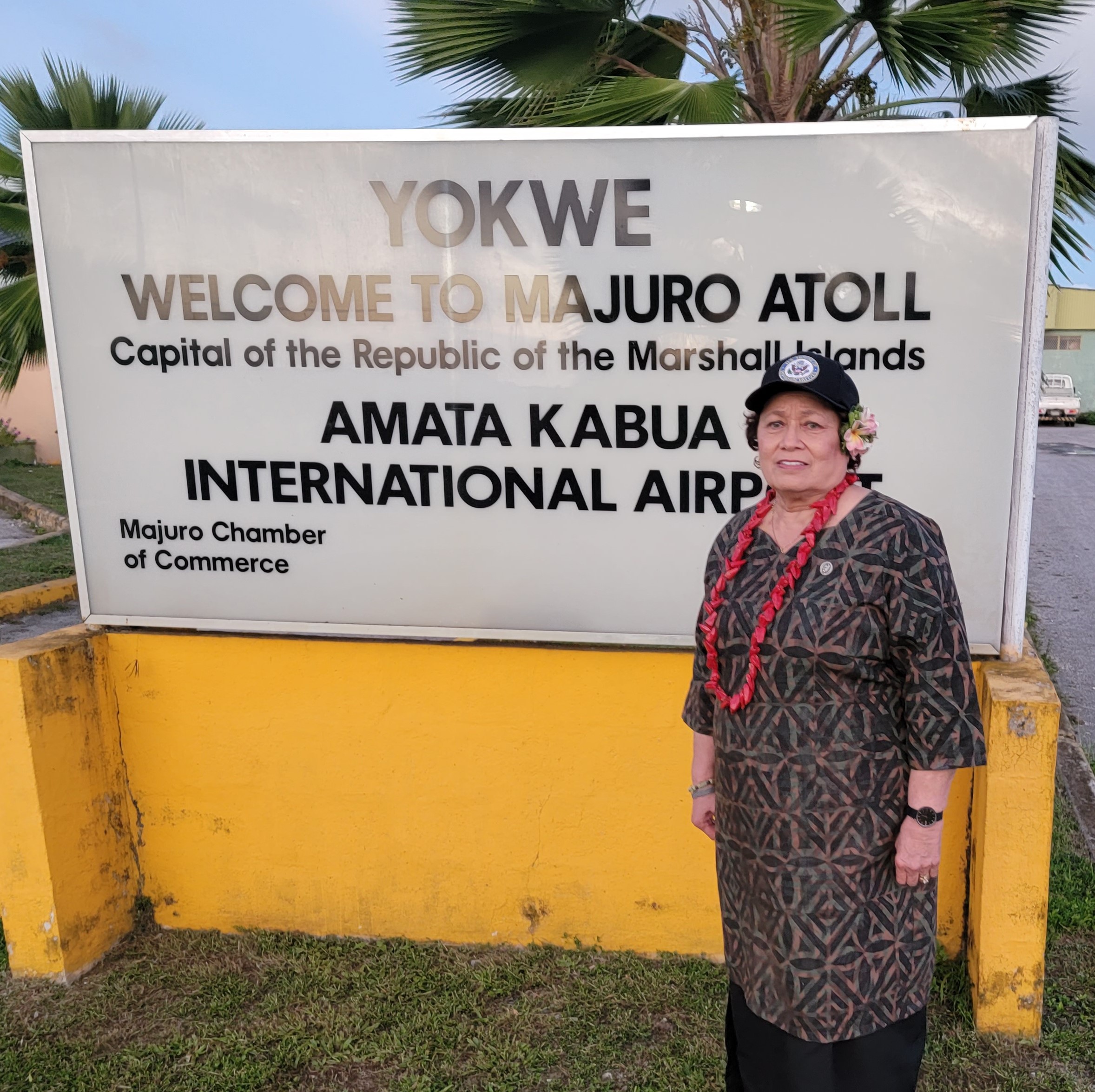 U.S. Congresswoman Uifa’atali Amata of American Samoa in the Republic of the Marshall Islands.