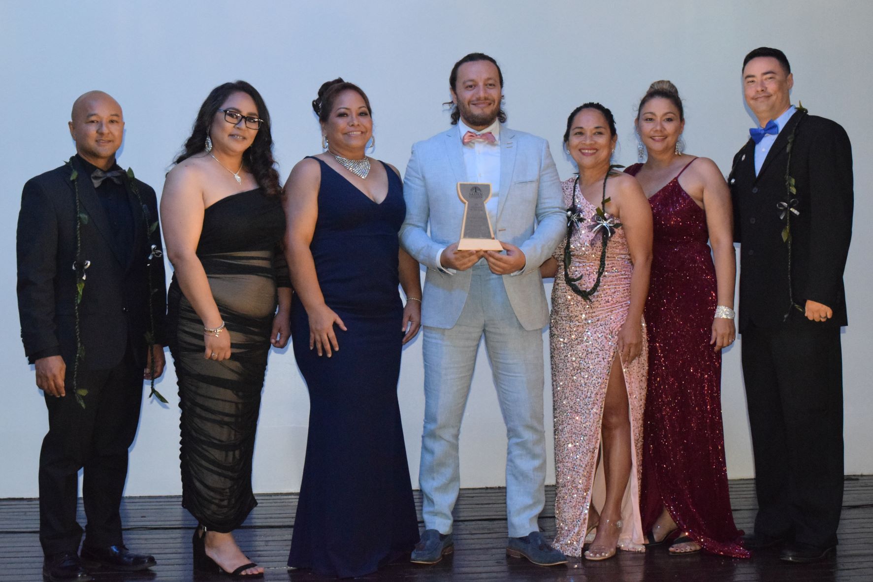 Kagman Island Community Health Center Inc.'s internist Mohamed Khalil Salhi, center, and staffers with Saipan Chamber of Commerce President Joe Guerrero, board members Velma Palacios and Dr. Joshua Wise.