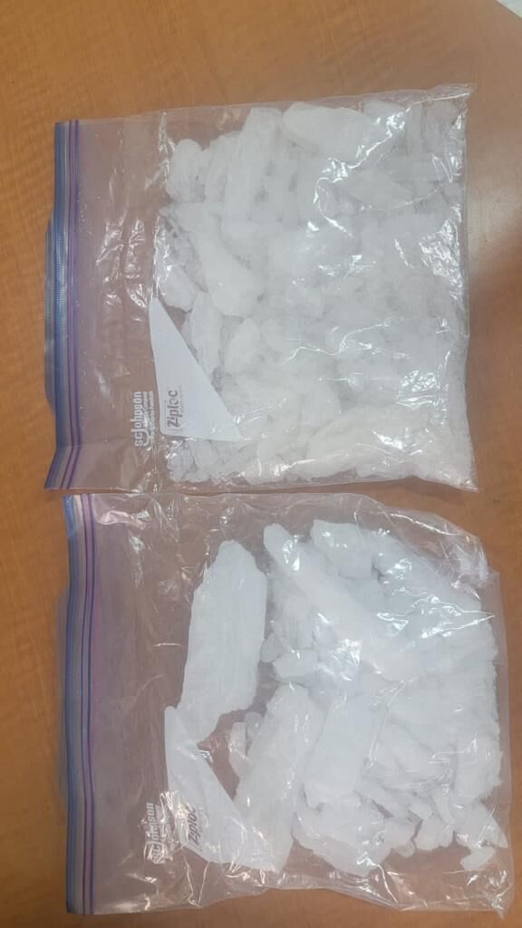 The over 2 pounds of methamphetamine hydrochloride seized by Division of Customs and Biosecurity officers at the U.S Post Office in Chalan Kanoa on Thursday last week.