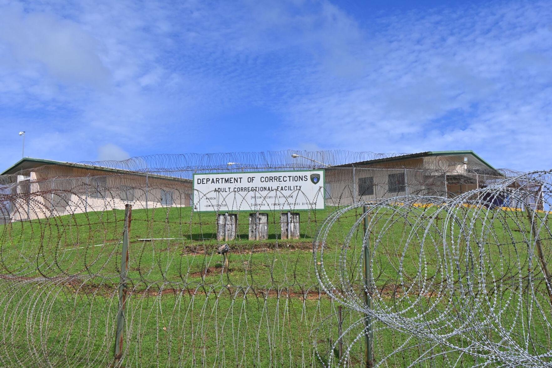 The Department of Corrections is seen Nov. 13, 2022, in Mangilao, Guam. A defendant, while being interrogated recently by police, said the last time he smoked meth was while in the custody of Corrections.