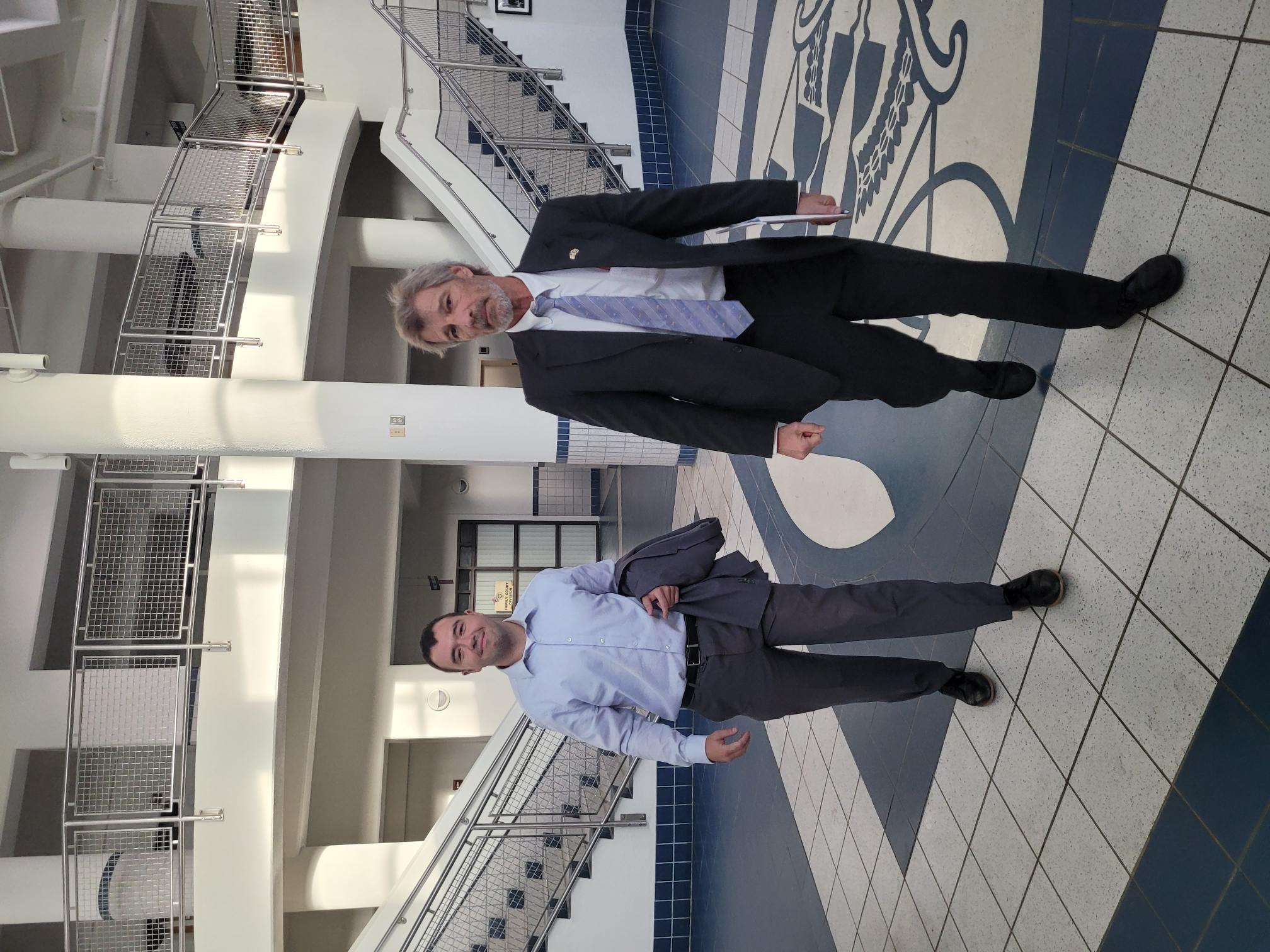 Chief Public Defender Douglas Hartig, right, and Assistant Public Defender Tyler Scott.