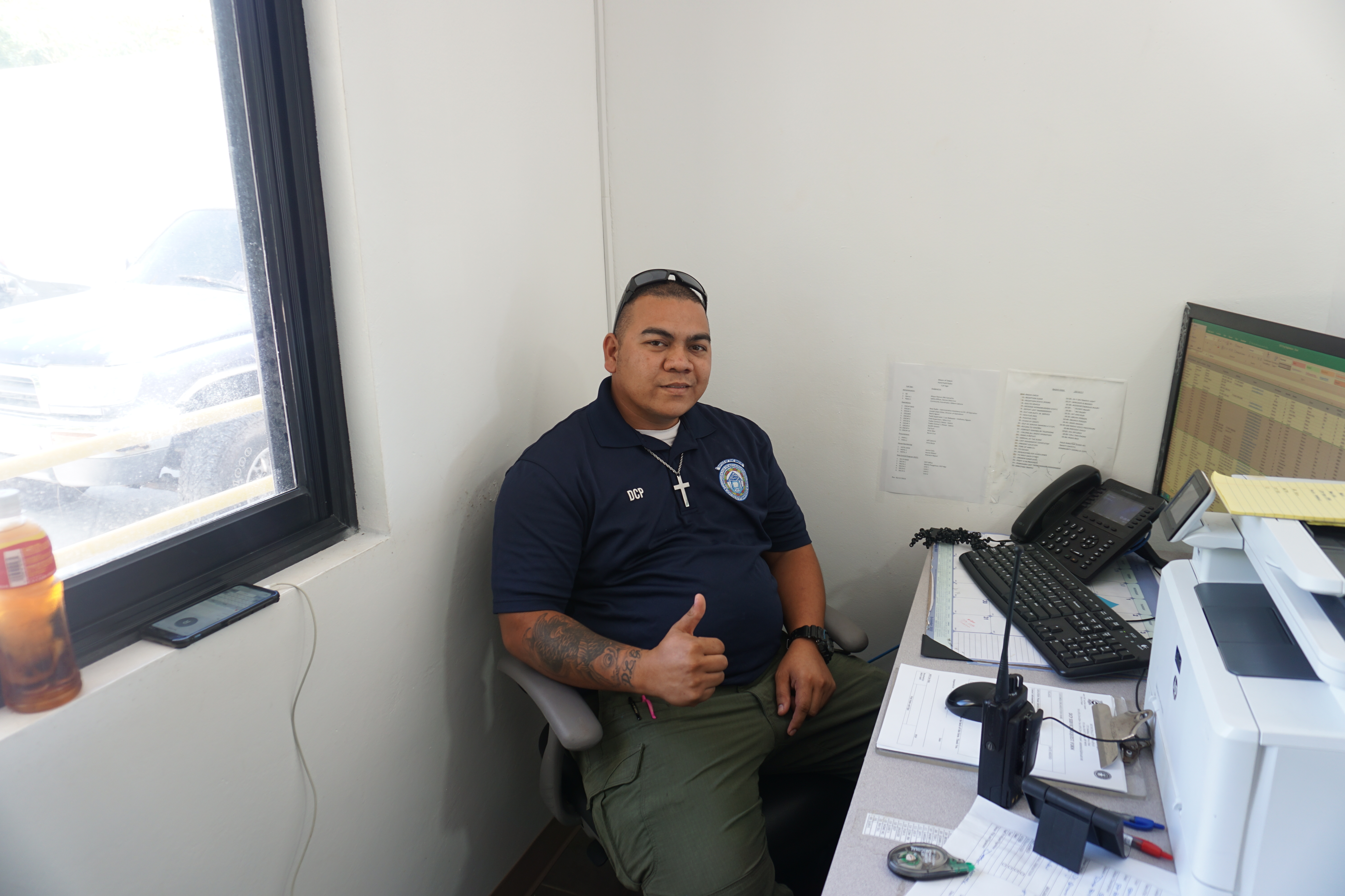 Field Supervisor Leemark Deleon Guerrero of the Saipan Mayor’s Office-Dog Control Program.