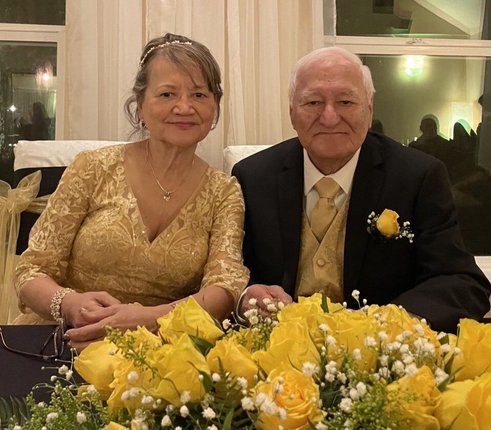Virginia and Karl Reyes mark their 50th wedding anniversary in 2021.