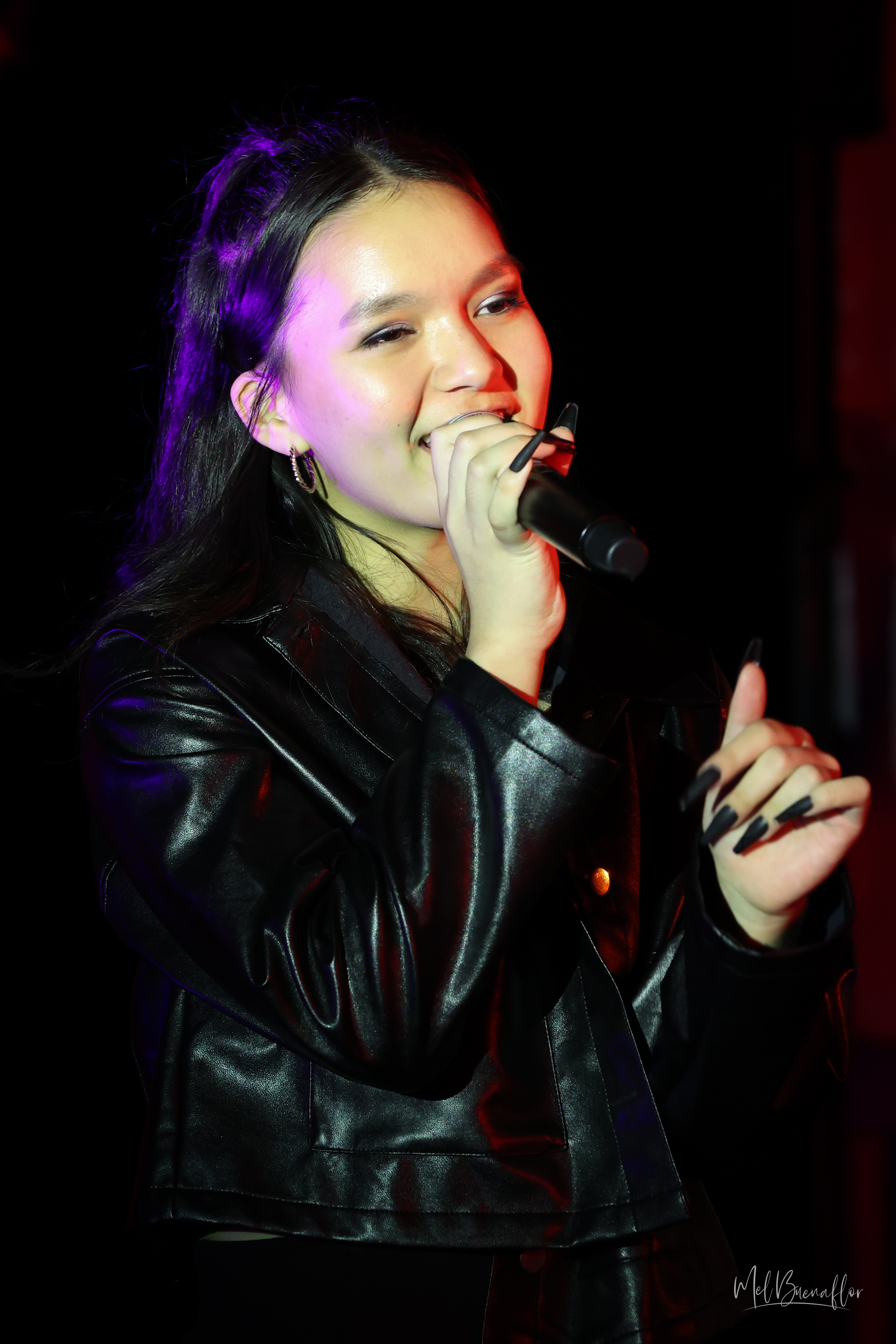 Brissa Concepcion Hunter plays the show’s main villain, Regina, who bullies Iris and others along with her court of Mean Girls. Here, she sings “7 Rings.”