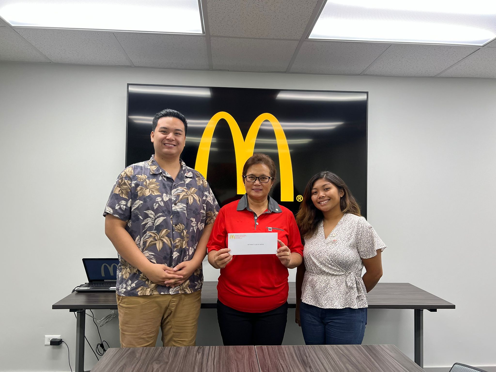 The Rotaract Club of Saipan is grateful for the donation it received from the Jose and Ruri Ayuyu Foundation.