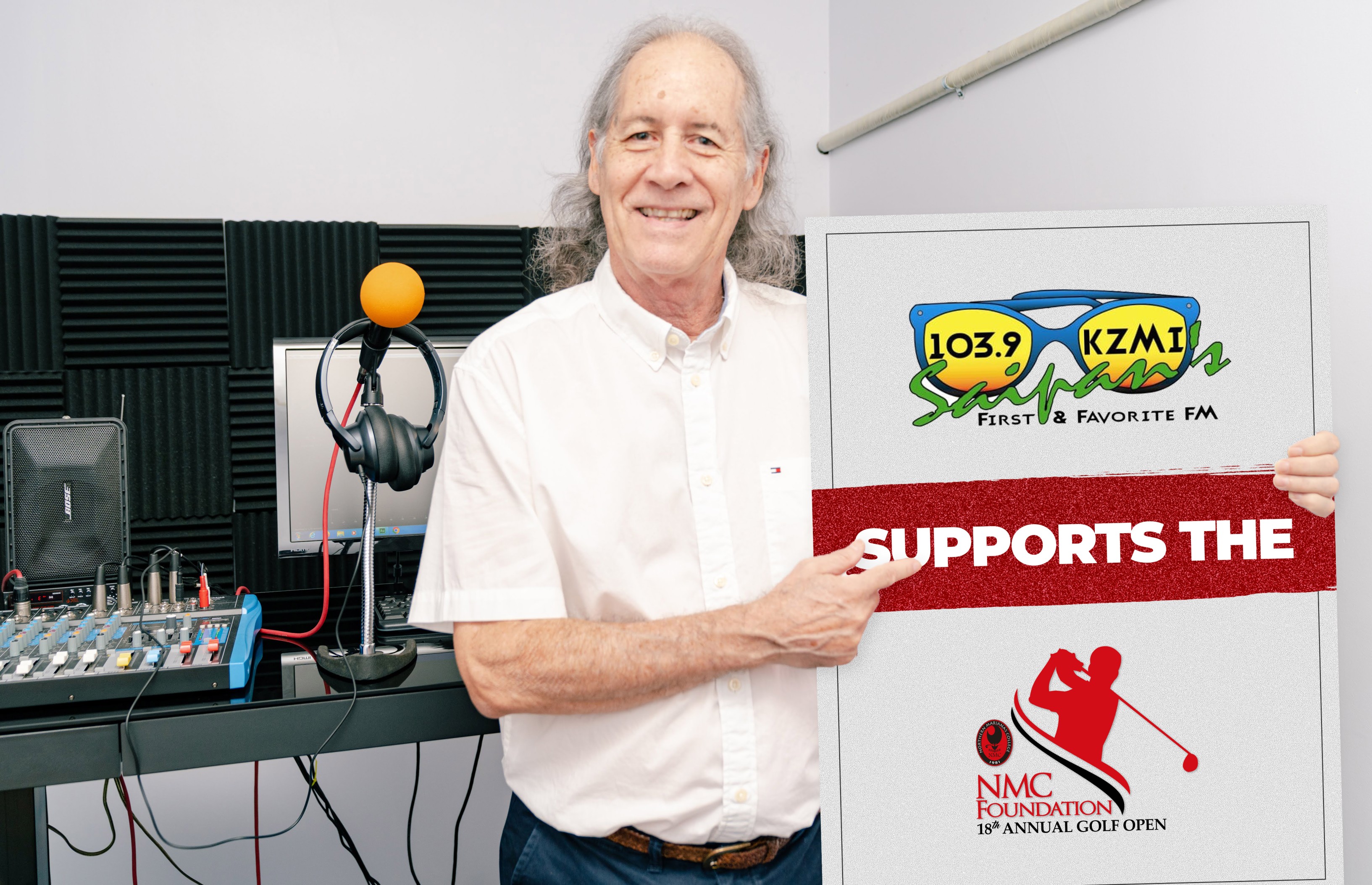 Radio station KZMI 103.9 recently donated $5,000 worth of radio advertisements to Northern Marianas College to help promote its upcoming Golf Open.