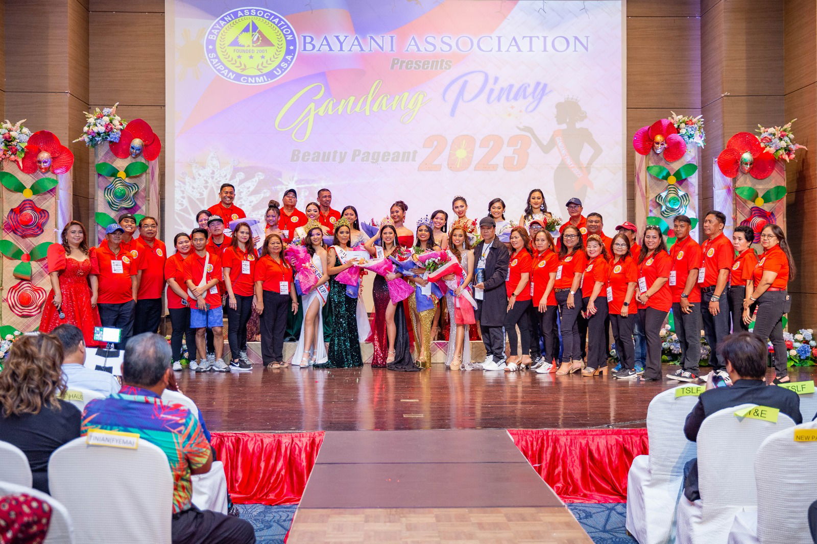 The  “Gandang Pinay” candidates with the Bayani Association officers and members.
