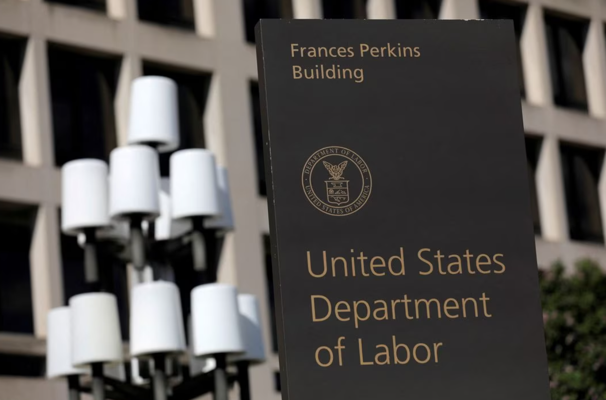 The United States Department of Labor is seen in Washington, D.C., Aug. 30, 2020.
