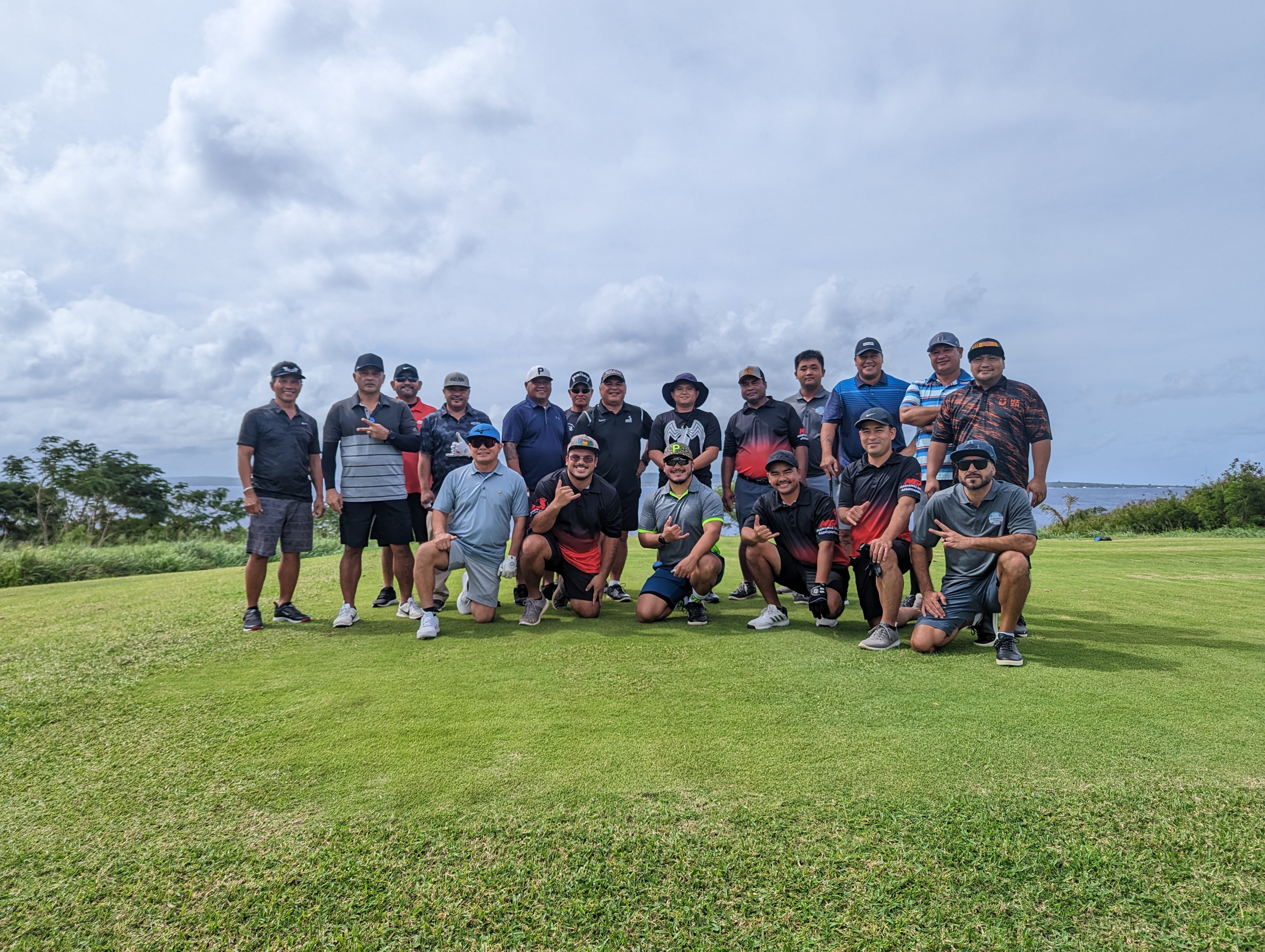 Marianas Golf Association members pose for a photo during their January Ace of the Month tournament at Coral Ocean Resort on Sunday, January 22.