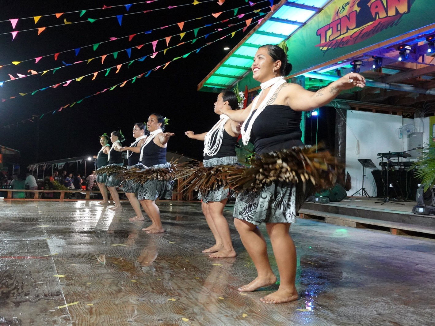 Taotao Taga Tinian Cultural Dancers perform on opening night at 18th  Annual Tinian Hot Pepper Festival held on March 11-13, 2022, in San Jose, Tinian.