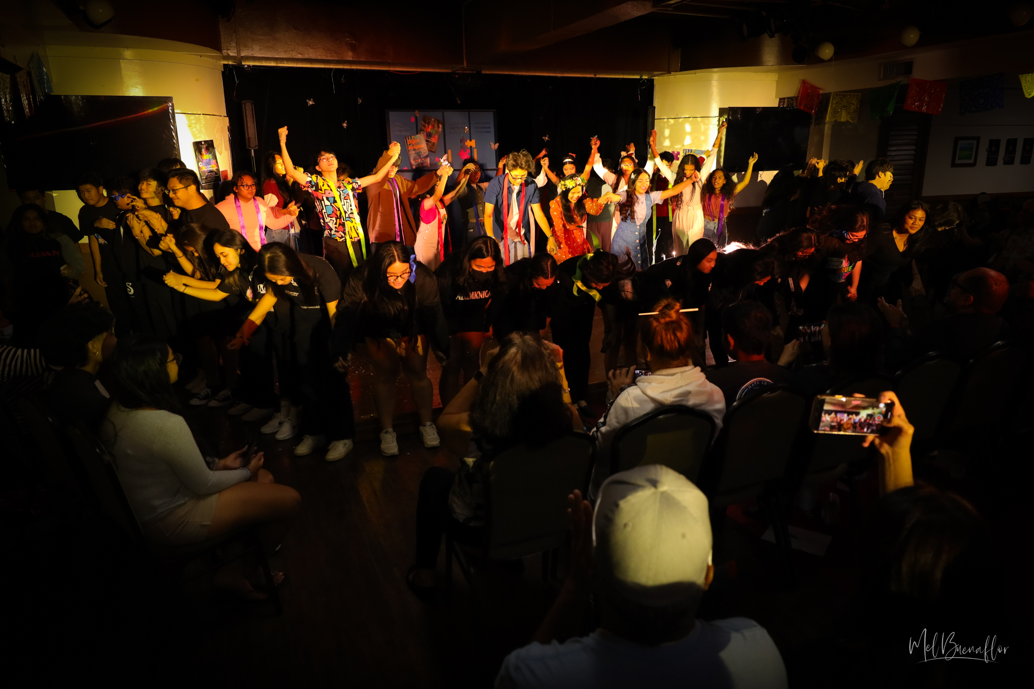 The cast and crew take a bow after an amazing performance before a standing-room only, sold-out audience.