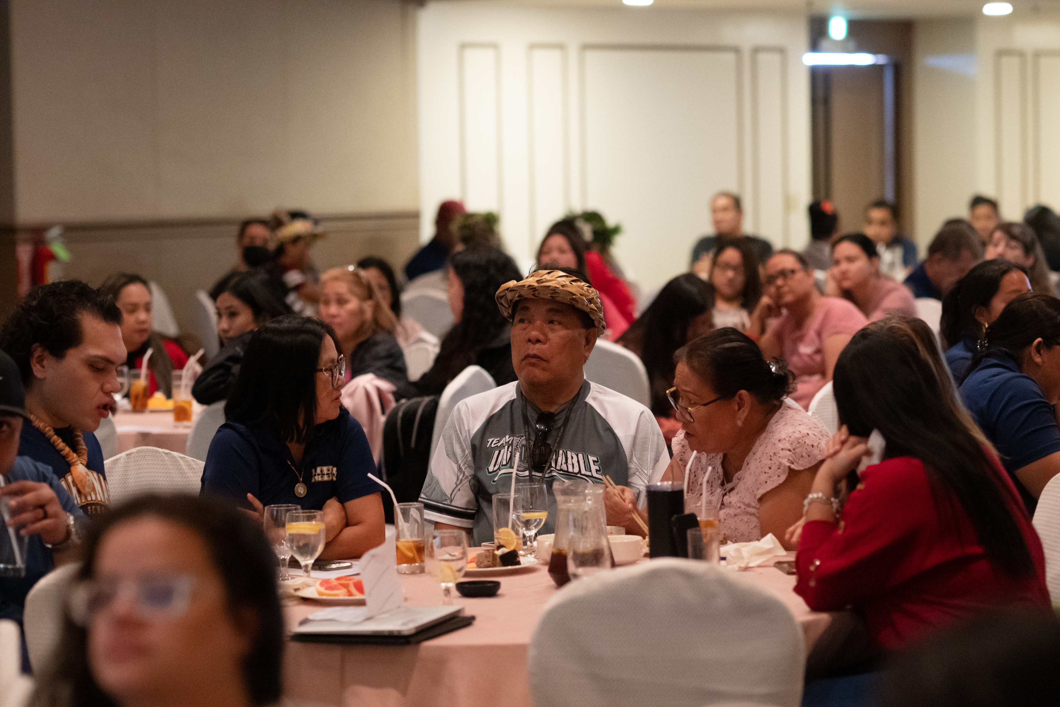 School administrators and personnel listen during the first day of the school accountability system meeting.