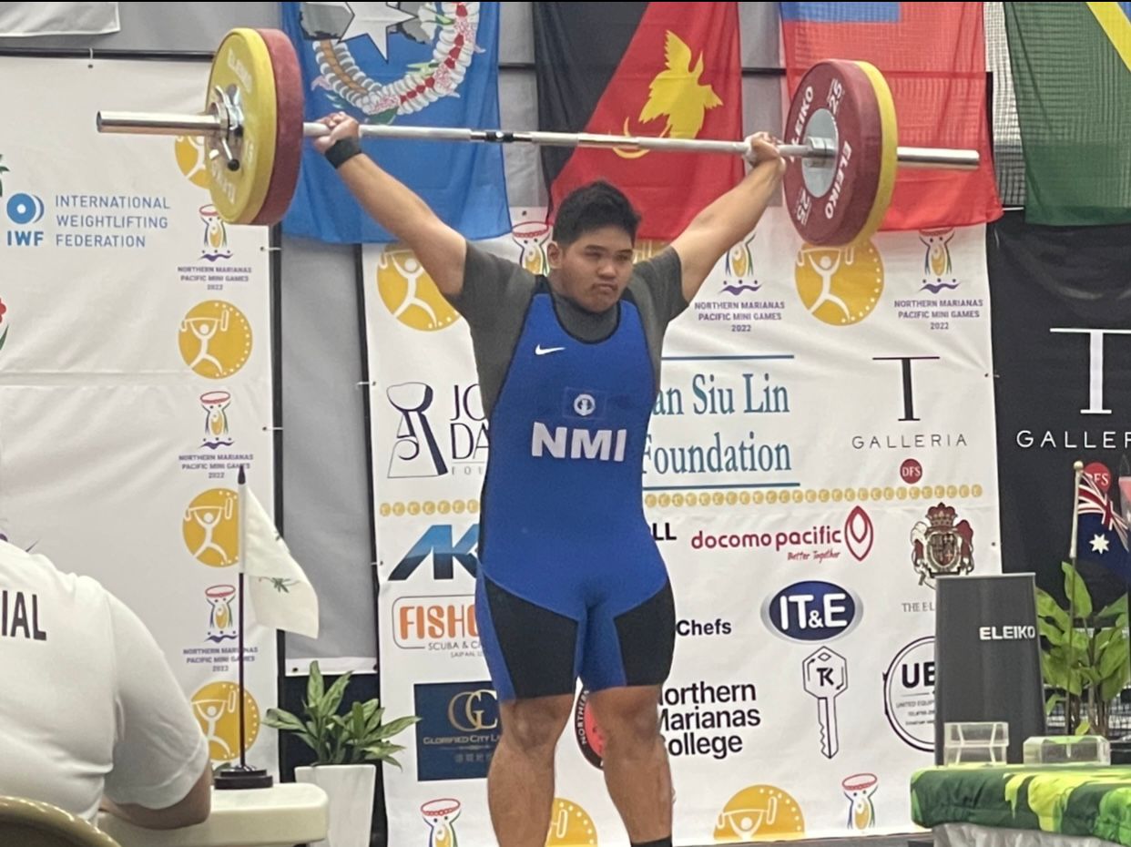 Joey Colisao in action during the  Pacific Mini Games hosted by Saipan in June 2022.