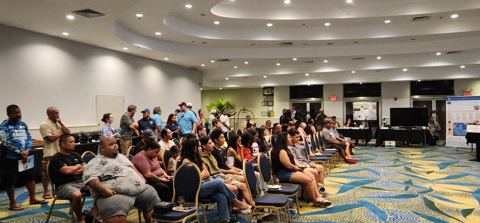 Community members participated in a public forum facilitated by the Western Pacific Regional Fishery Management Council at Crowne Plaza Resort Saipan on March 27, 2023.