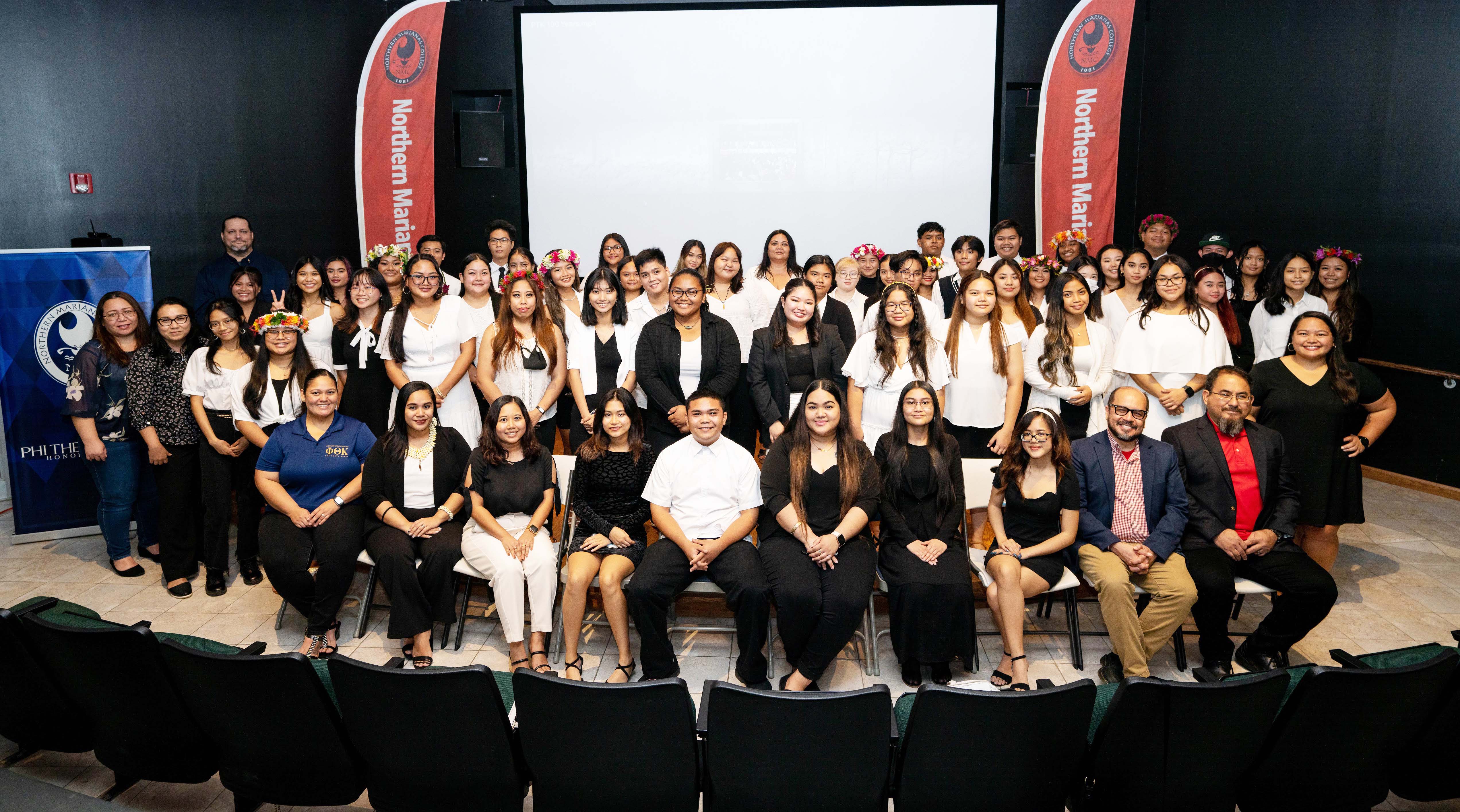 The members of the The Beta Lambda Psi chapter of Phi Theta Kappa at Northern Marianas College.
