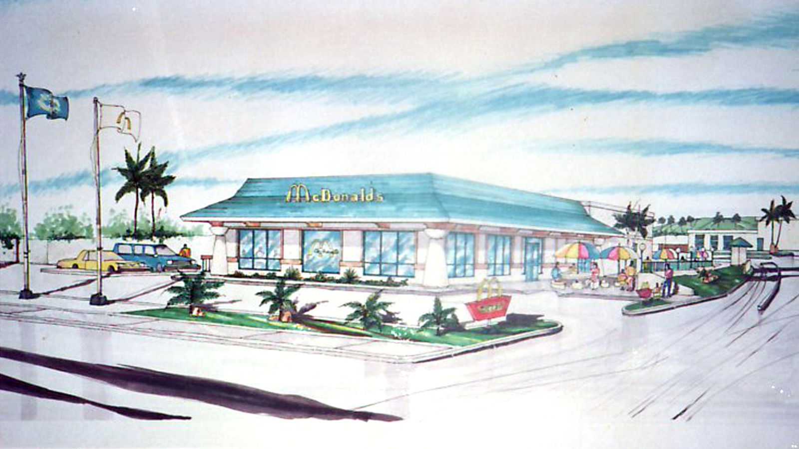 Old sketch of McDonald's Saipan