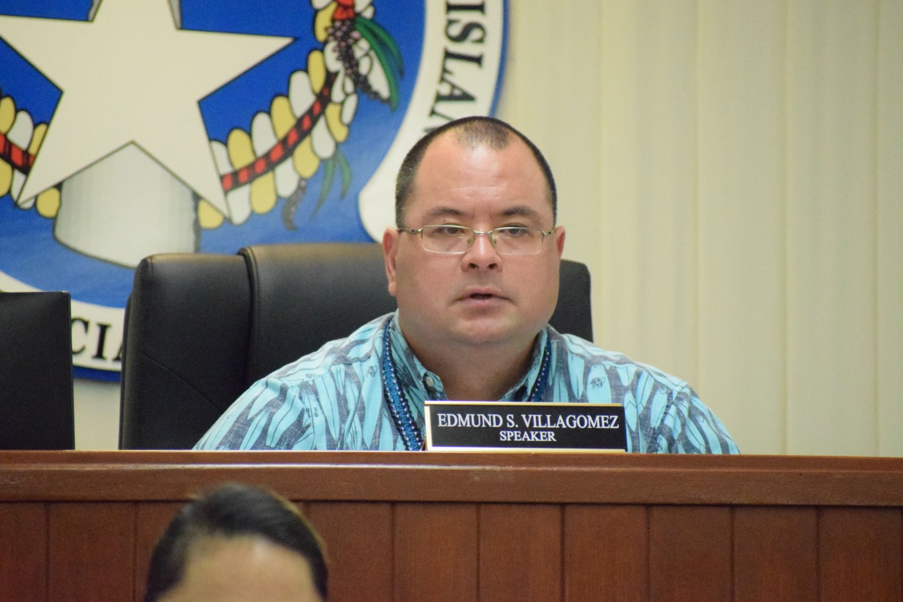 Speaker Edmund S. Villagomez presides over a House session on Friday.