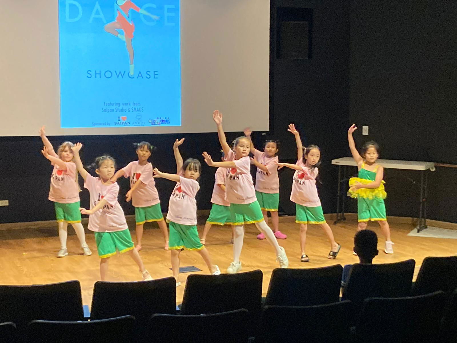 Saipan Dance Studio students perform a dance number at the American Memorial Park Visitor Center last month.