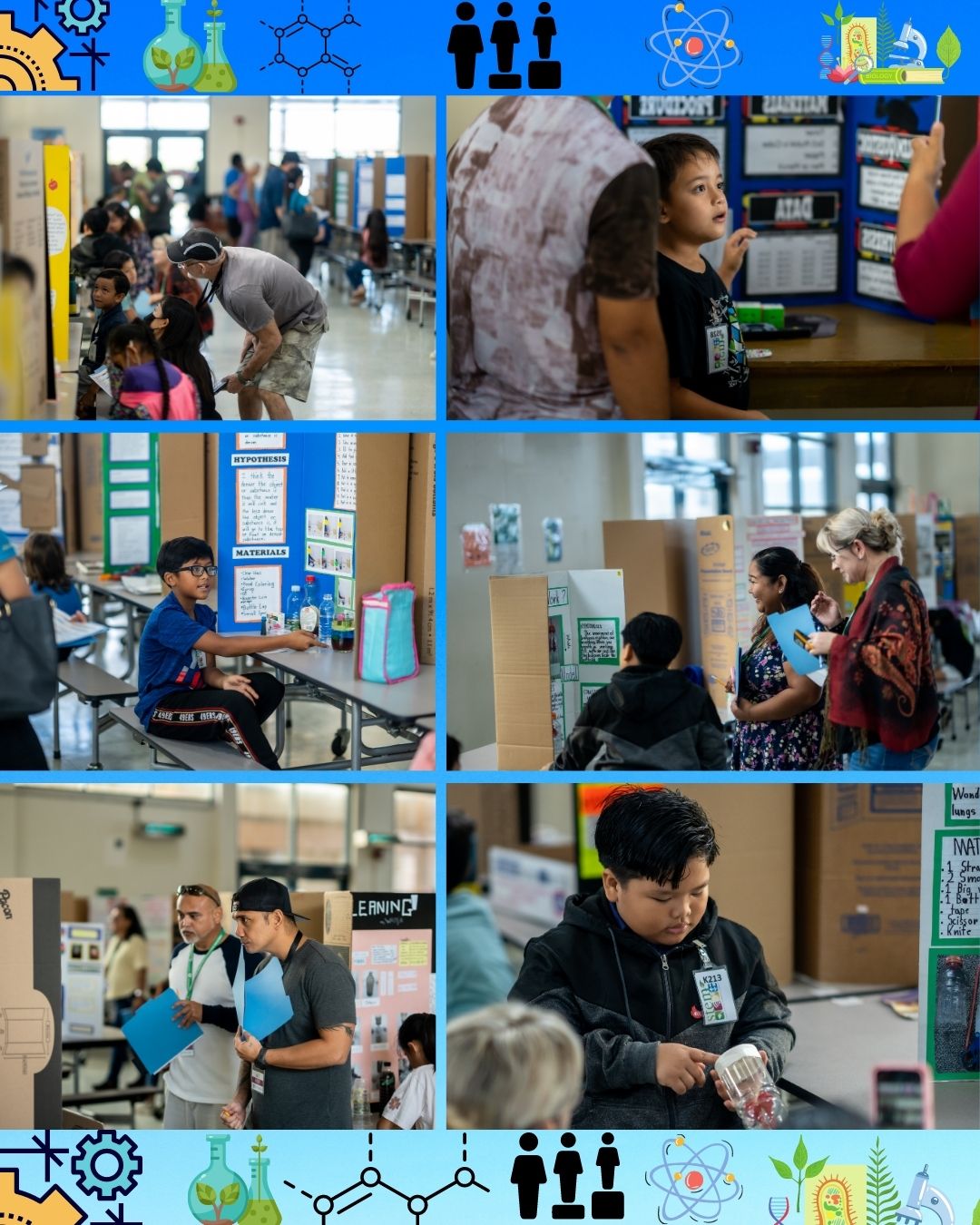 Students from public and private schools on Saipan, Tinian and Rota showcase their research work  and science projects to a panel of judges on March 11, 2023 at Chacha Ocean View Middle School.