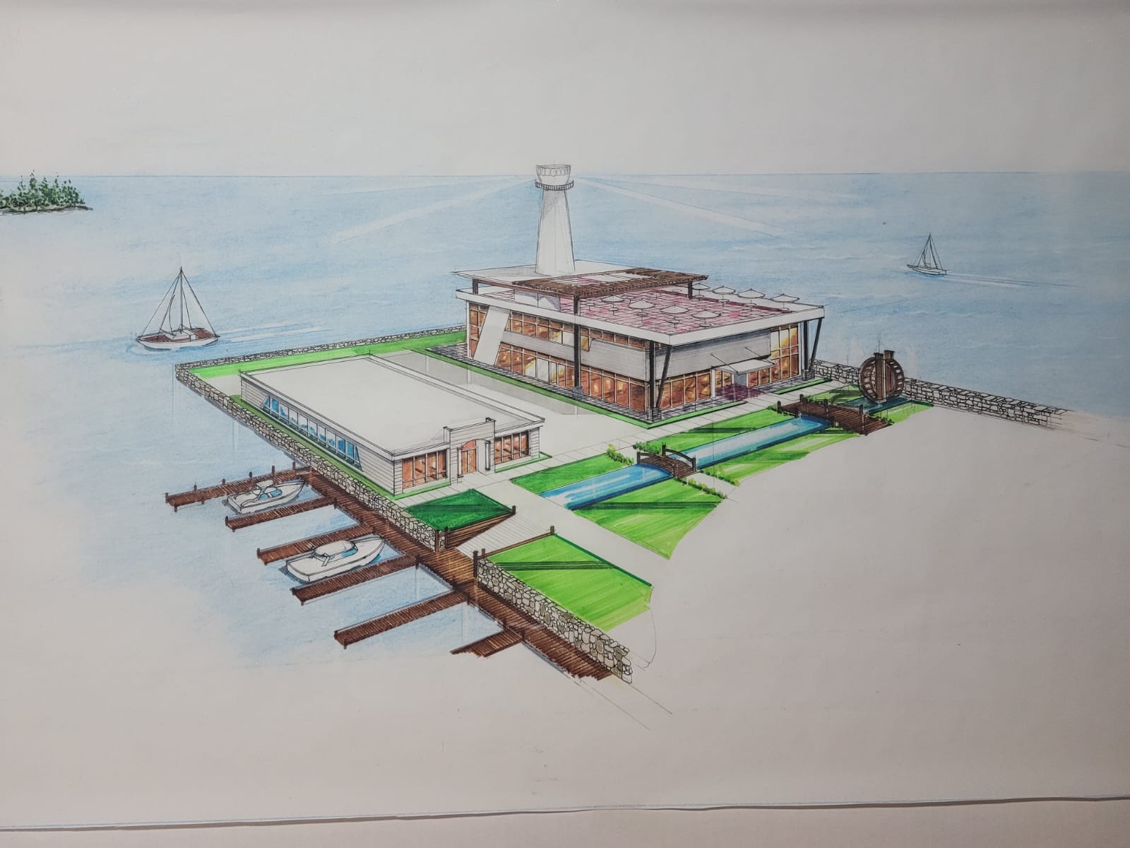 An artist’s rendition of Marianas Meat Harvesting Corp.'s plan for Echo Dock.