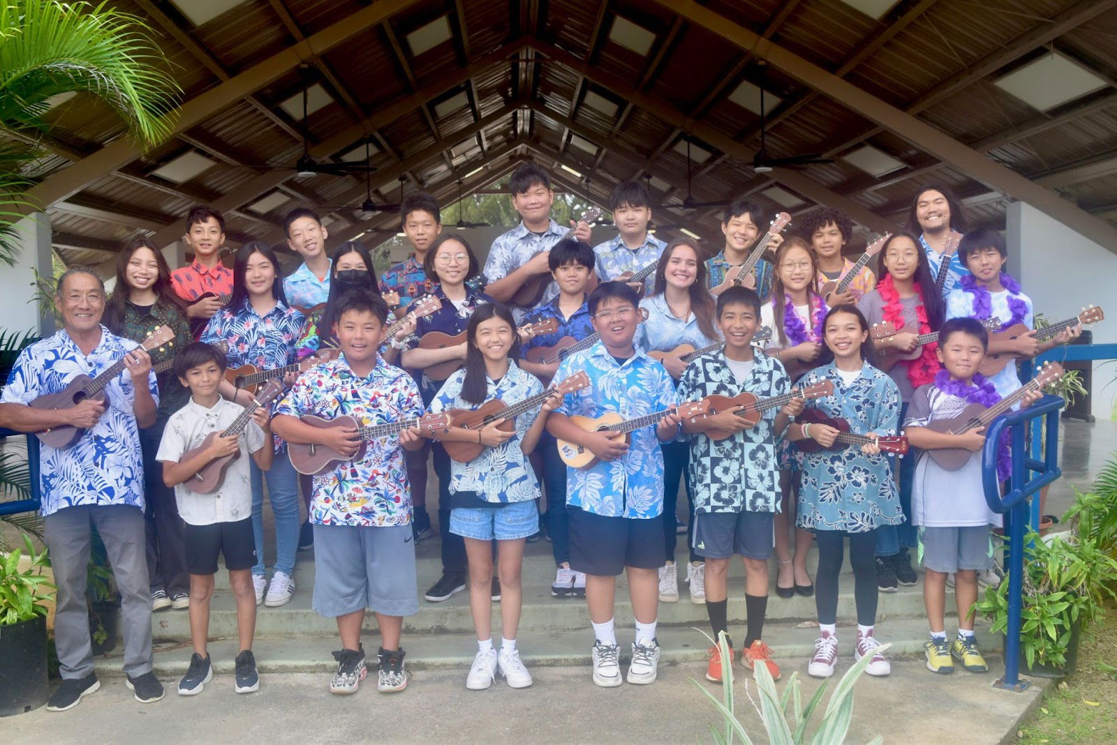 The  Saipan Community School Ukulele Band performed in the Tumon Bay Music Festival 2023 Jazz, Rock, and Beyond Event at Guam’s Ypao Beach Amphitheater, on March 5.
