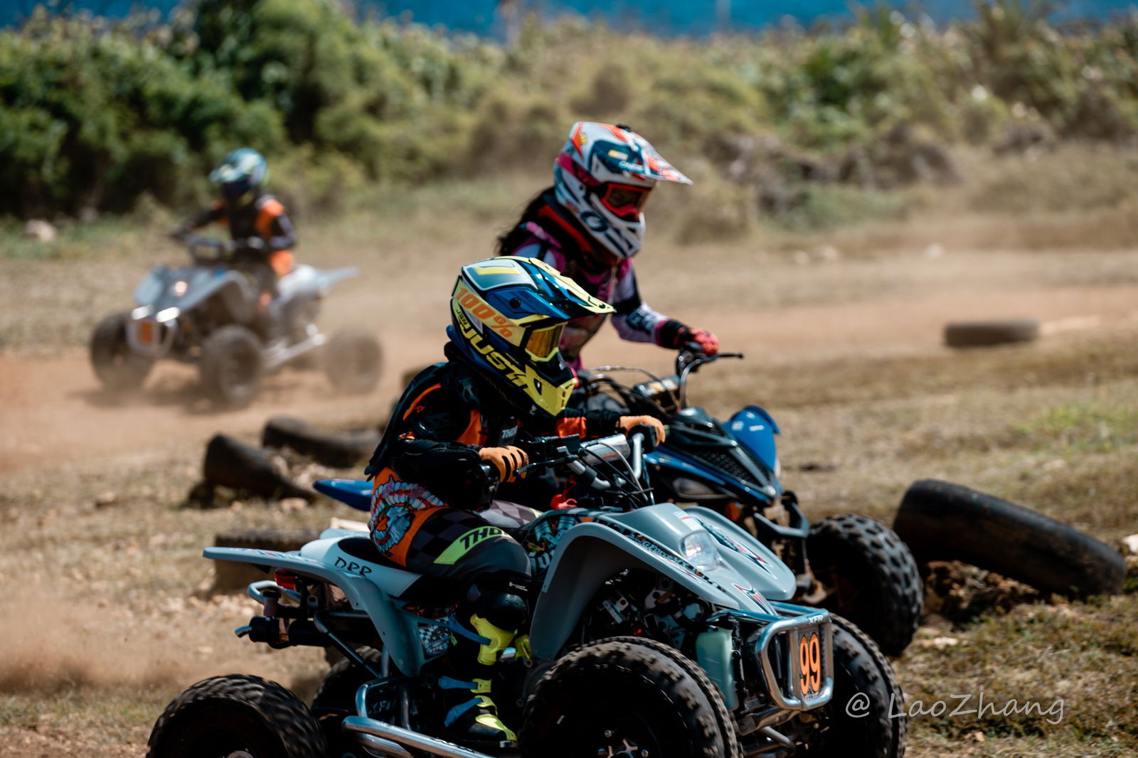Keoni Rosario and other racers in action during the MRA 2023 Monster Energy Points Race Series at Cow Town Raceway Park.