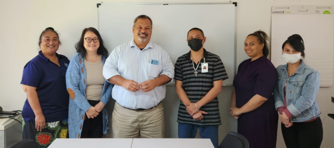 From left:  Rose Ichiuo, VR counselor; Arlene Yamagata, VR case services manager; Jim Rayphand, VR director; Manny Iguel, Department of Labor job placement officer; Annie Marciano, VR counseling clerk; and Sherraine Flores, VR counselor aide.