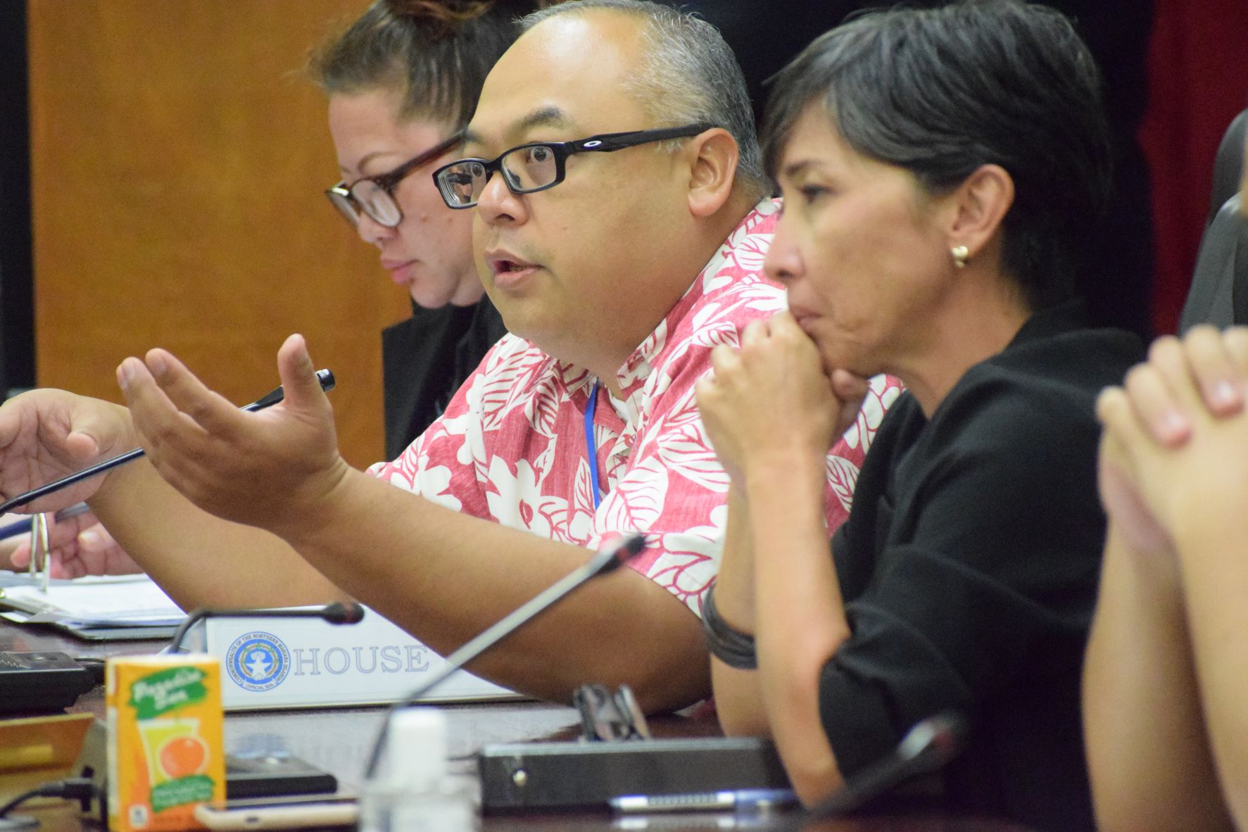Rep. Blas Jonathan Attao gestures as he talks about the revised fiscal year 2023 budget during a House session on Monday.
