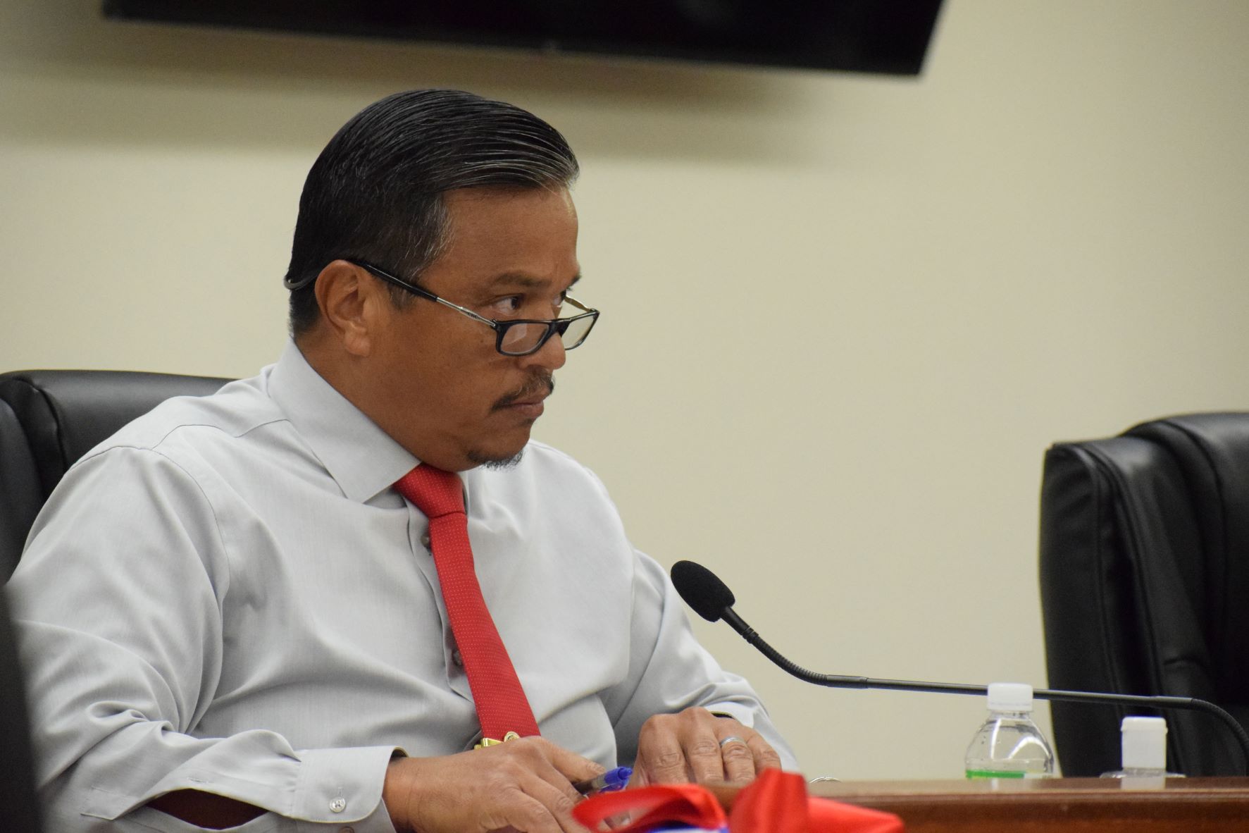 Sen. Jude Hofschneider at a recent Senate session.