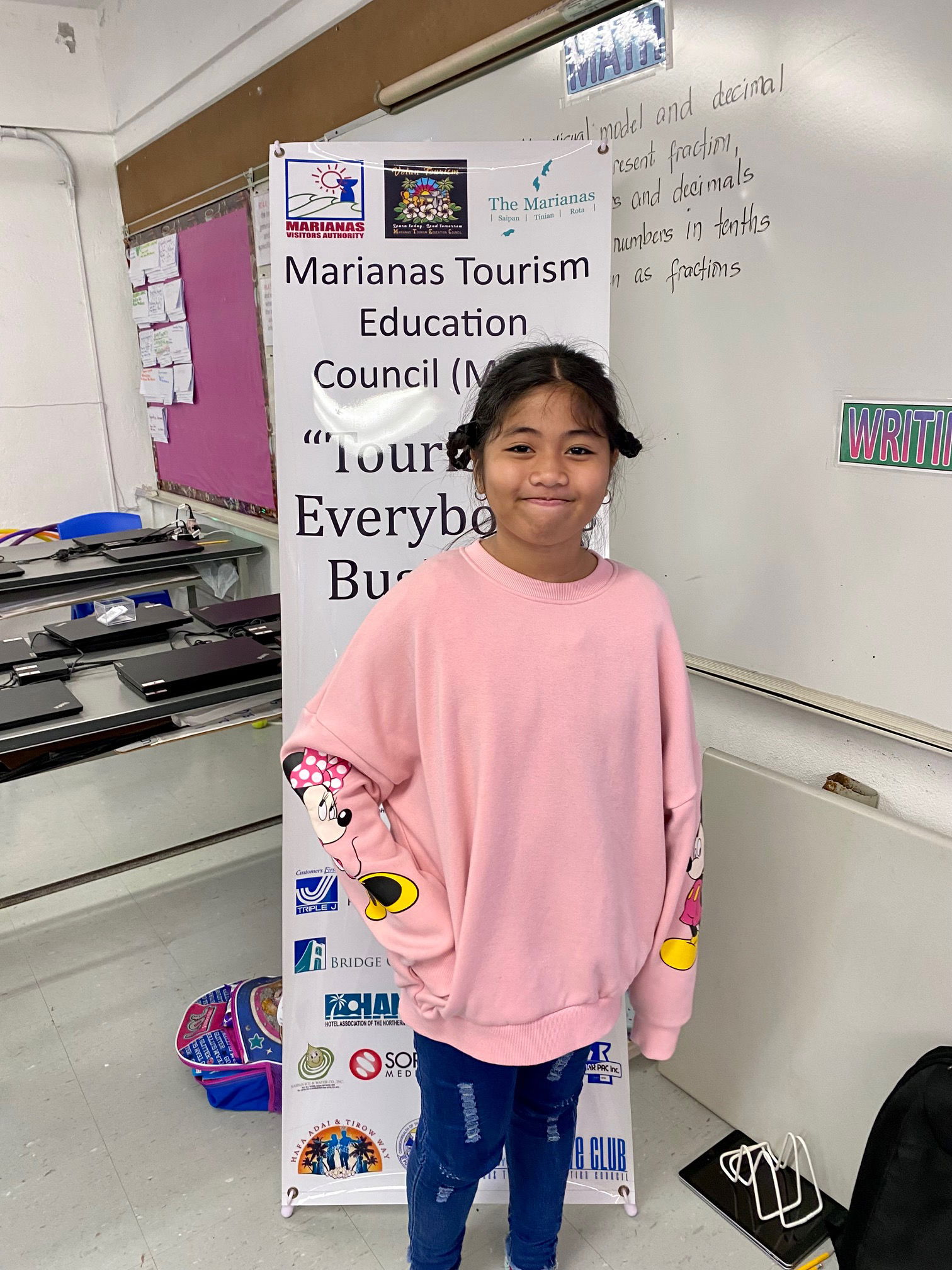 Janali Dizon of Garapan Elementary School learns at the presentation of Marianas Tourism Education Council and Marianas Visitors Authority on March 1, 2023, that her dream of becoming an accountant can also support the Marianas tourism industry.