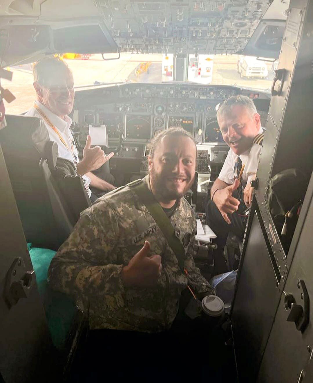 Kagman Isla Community Health Center internist Mohamed Khalil Salhi, center, poses for a photo with the pilots of an aircraft during a Federal Aviation Administration aerospace medicine training in Oklahoma City.