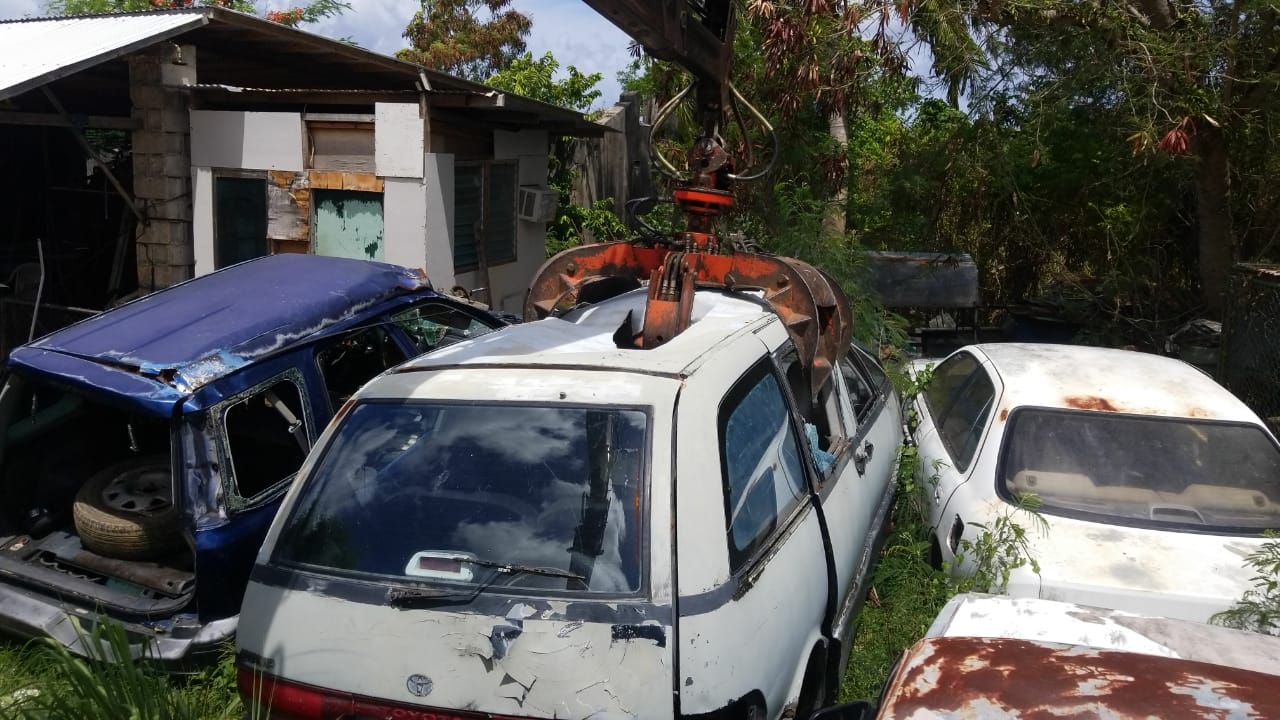 In this June 2020 file photo, junk vehicles in Garapan are about to be  removed by the Saipan Mayor’s Office field personnel.
