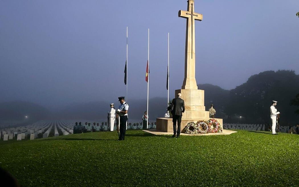 Dawn service at Port Moresby (Bomana) War Cemetery in Port Moresby last APril 25, 2023 in PNG 