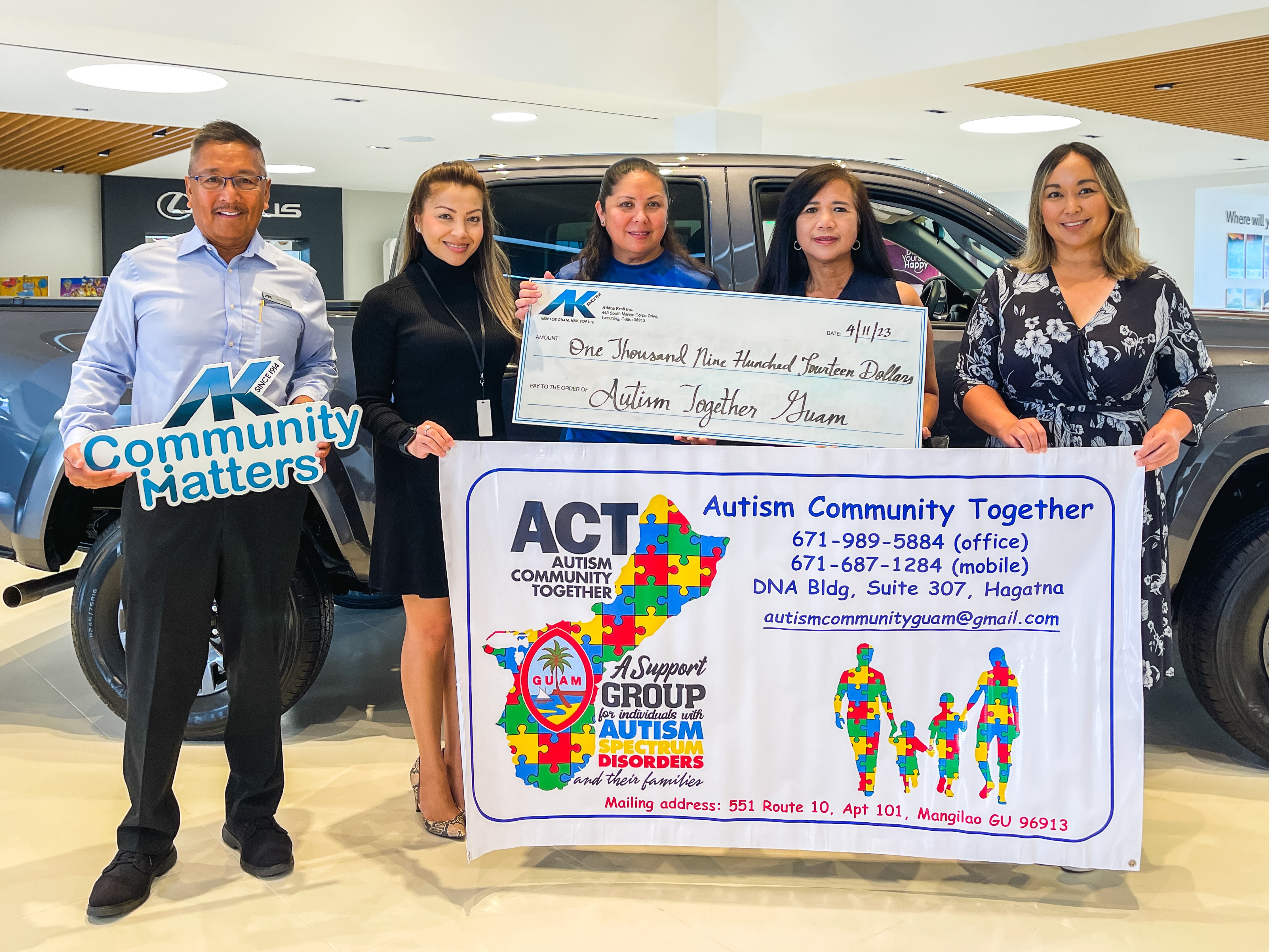 From left, Ernie Galito, AK business development director; Trina Cruz, AK marketing and communications director; Josephine Blas, ACT president; Mye Ganan-Flores, ACT treasurer; and Athena Ramos, AK marketing manager.