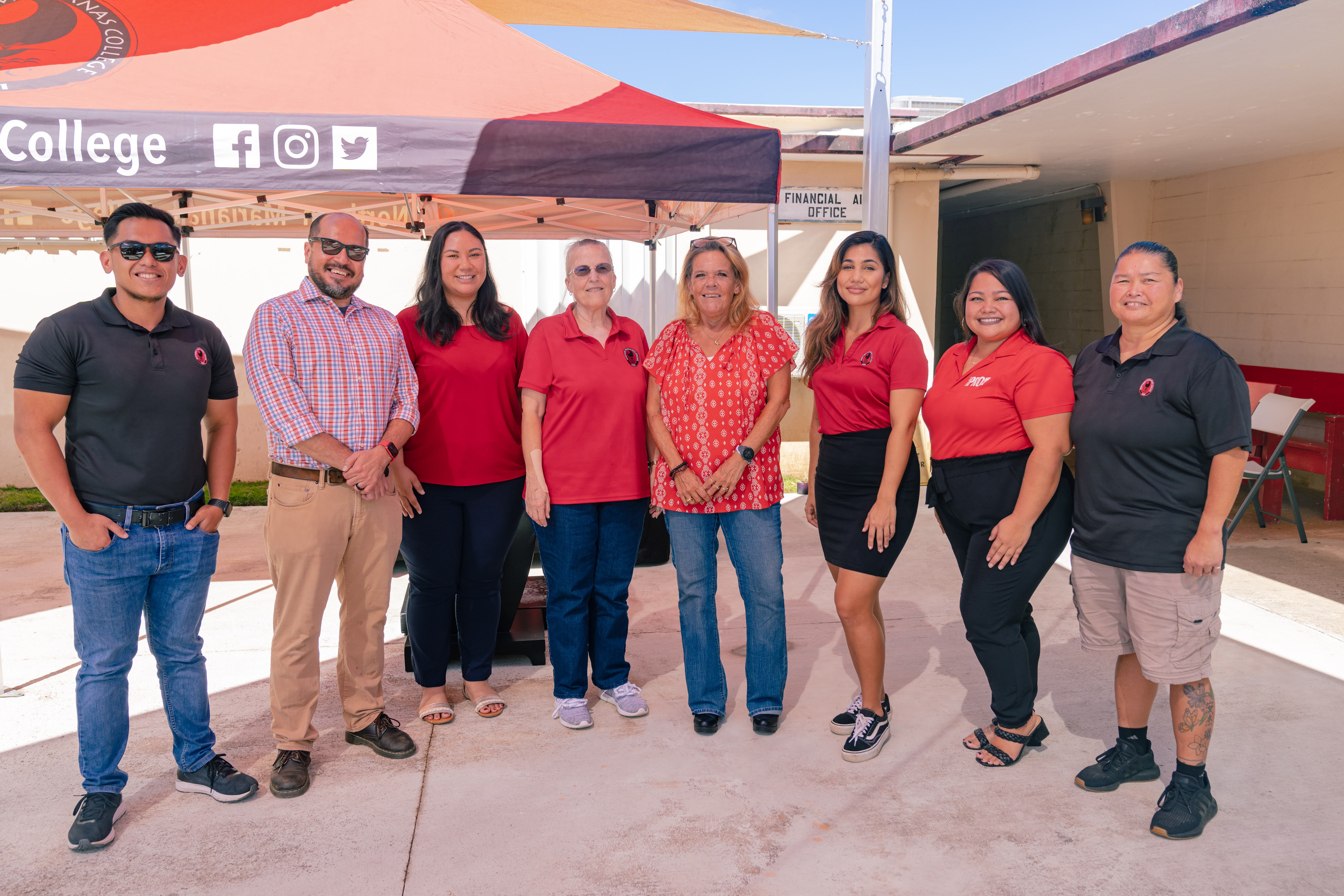 From left, NMC Health Squad members Miguel Dandan, Galvin Deleon Guerrero, Ashley Sikayun, Lisa Hacskaylo, Lisa Lunde, Victoria Bellas, Malyssa Castro, and Eileen Babauta.