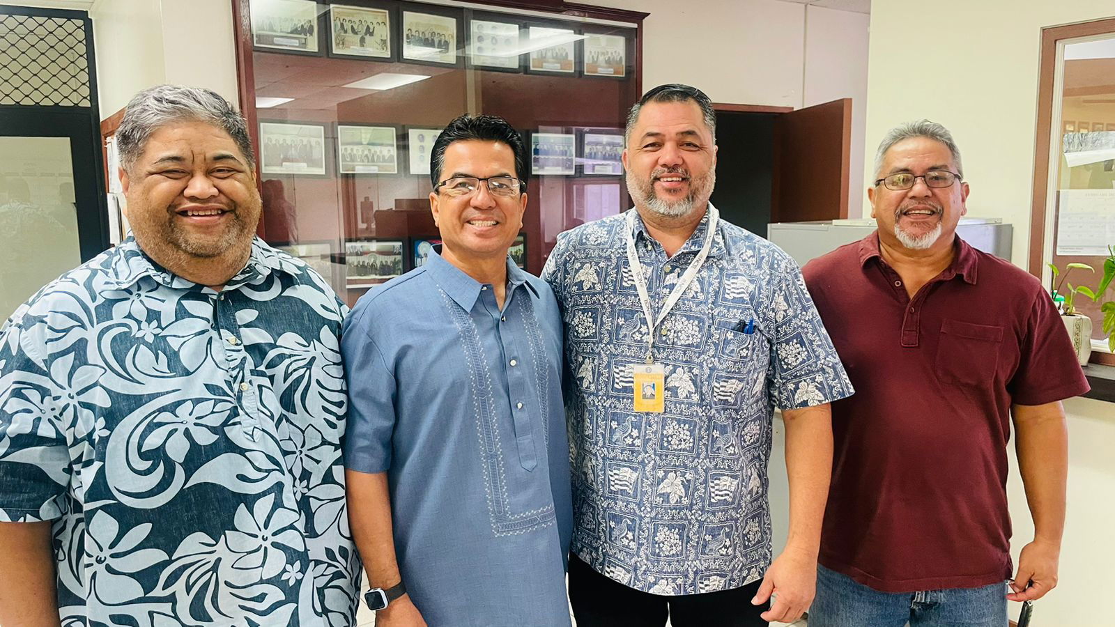 Newly confirmed Department of Public Works Secretary Ray N. Yumul, second left, with his brother, Rep. Ralph N. Yumul, second right, former Department of Fire and Emergency Medical Services Commissioner Claudio Norita, left, and supporter Jerry Kintol after the DPW chief’s confirmation by the Senate on Wednesday.