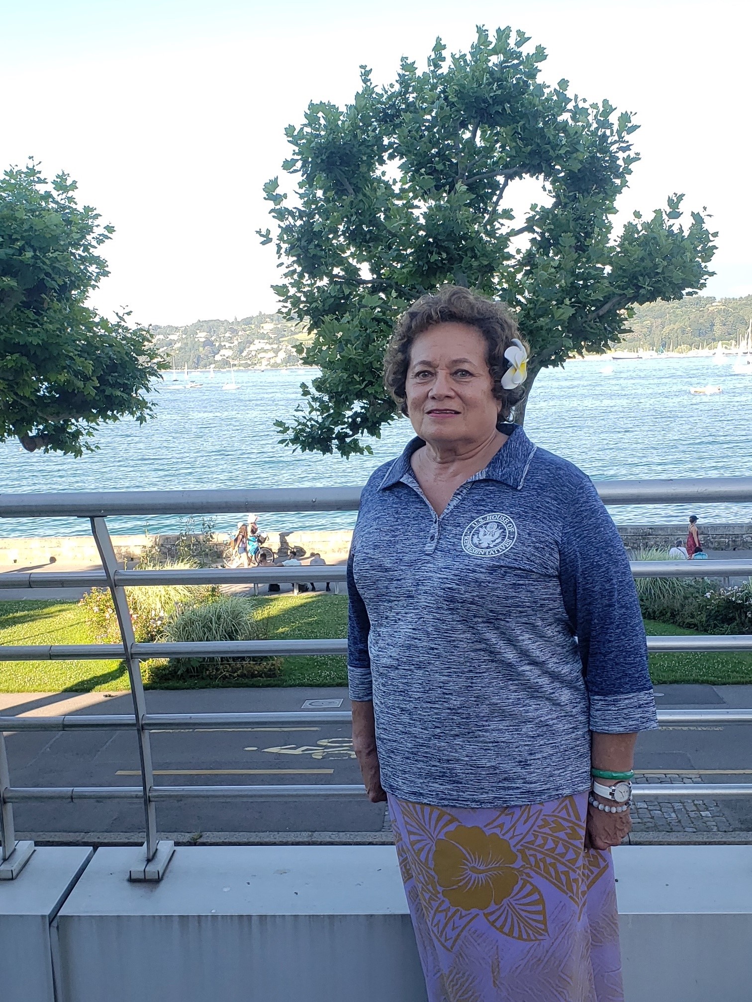 U.S. Congresswoman Uifa’atali Amata in Israel in 2019.