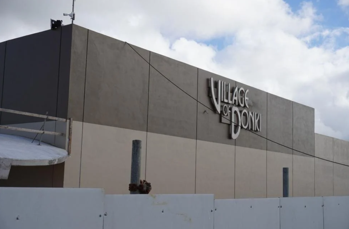 The Village of Donki, which is currently under construction in Tamuning, is seen in this photo taken on March 10, 2023. A limited qualifying certificate for Pan Pacific Retail Management Guam has been approved for 100% real property tax abatement for 10 years.