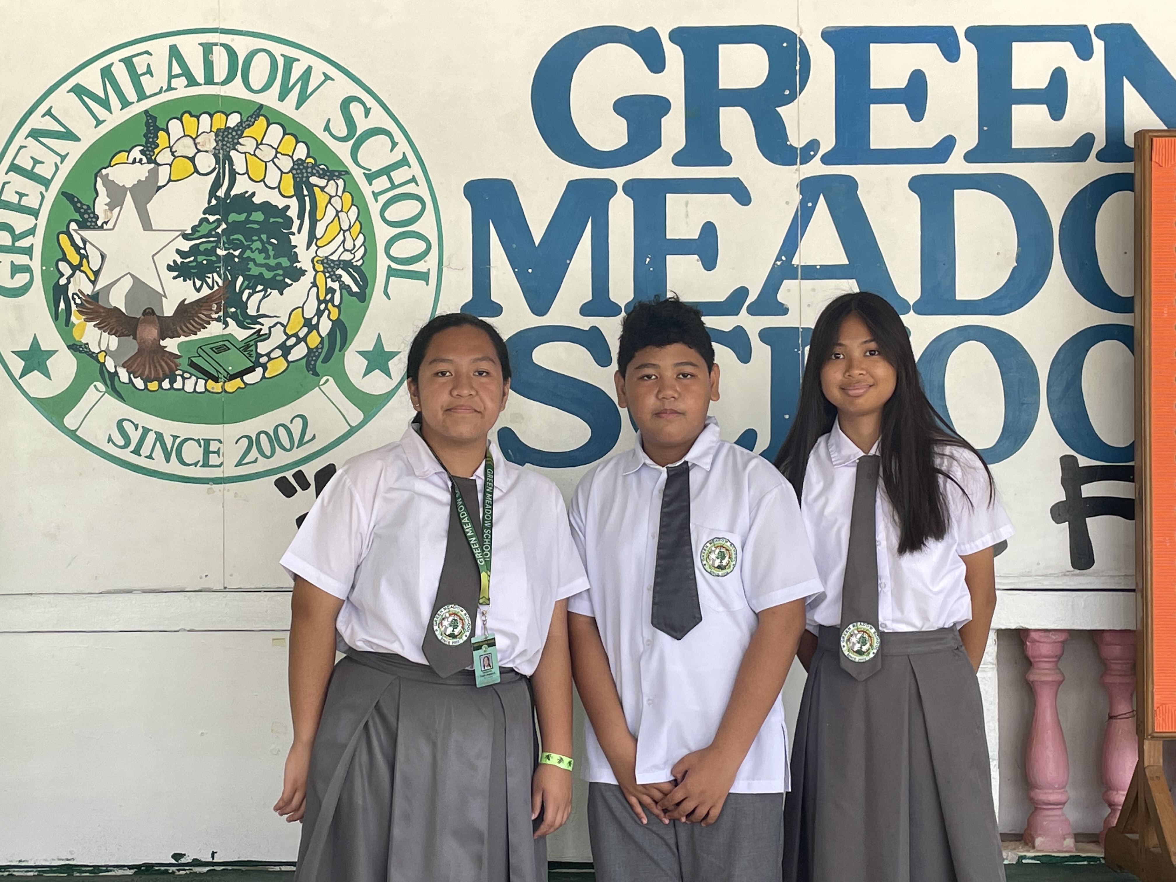 From left, Falcons Paula Angela Bernardo Paul Andrei Bernardo and Louise Elesha Manansala fought a good fight in the Regional NJSDA.