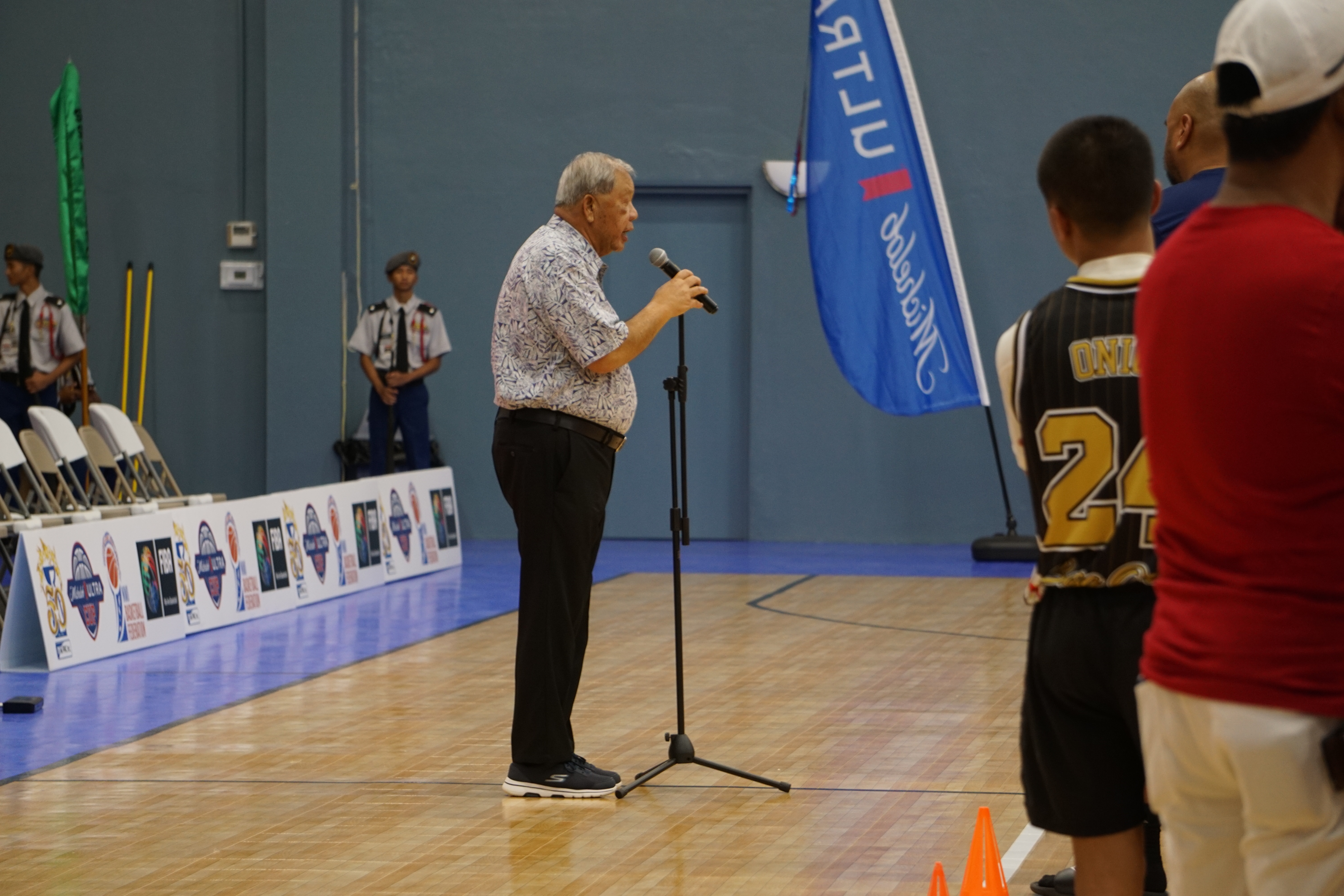 Lt. Gov. David M. Apatang delivers his remarks.