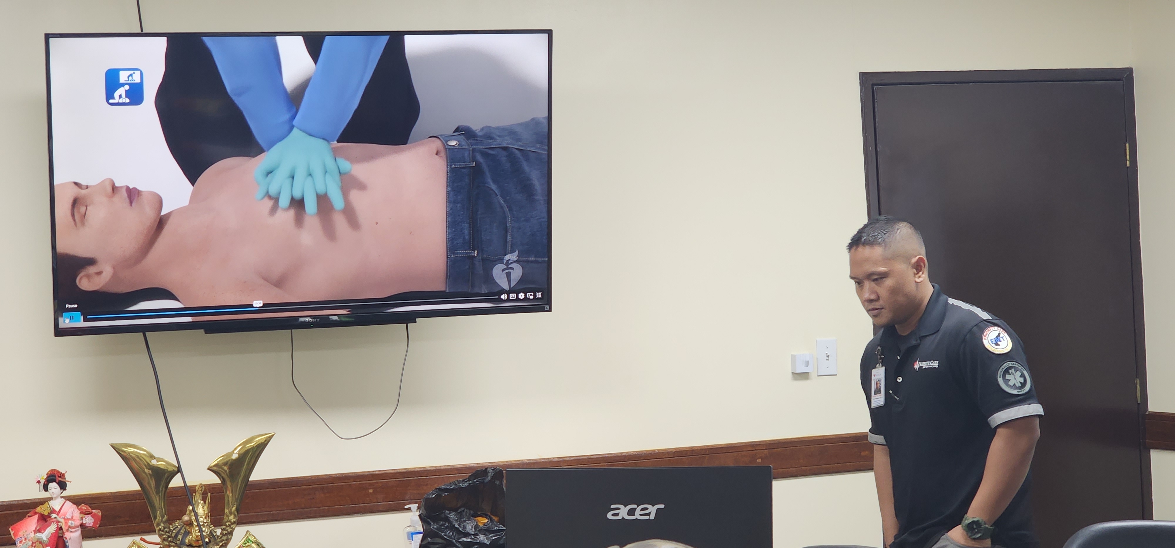 The CPR training for the employees of the Saipan Mayor's Office was conducted by Priority Care staff on Wednesday at the mayor’s office.