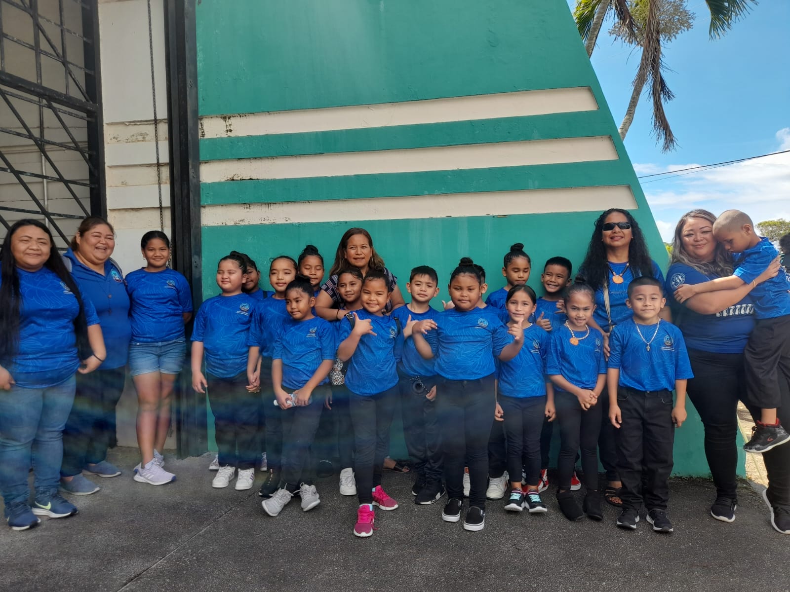 Kagman Elementary School’s winning team with their coaches-educators.